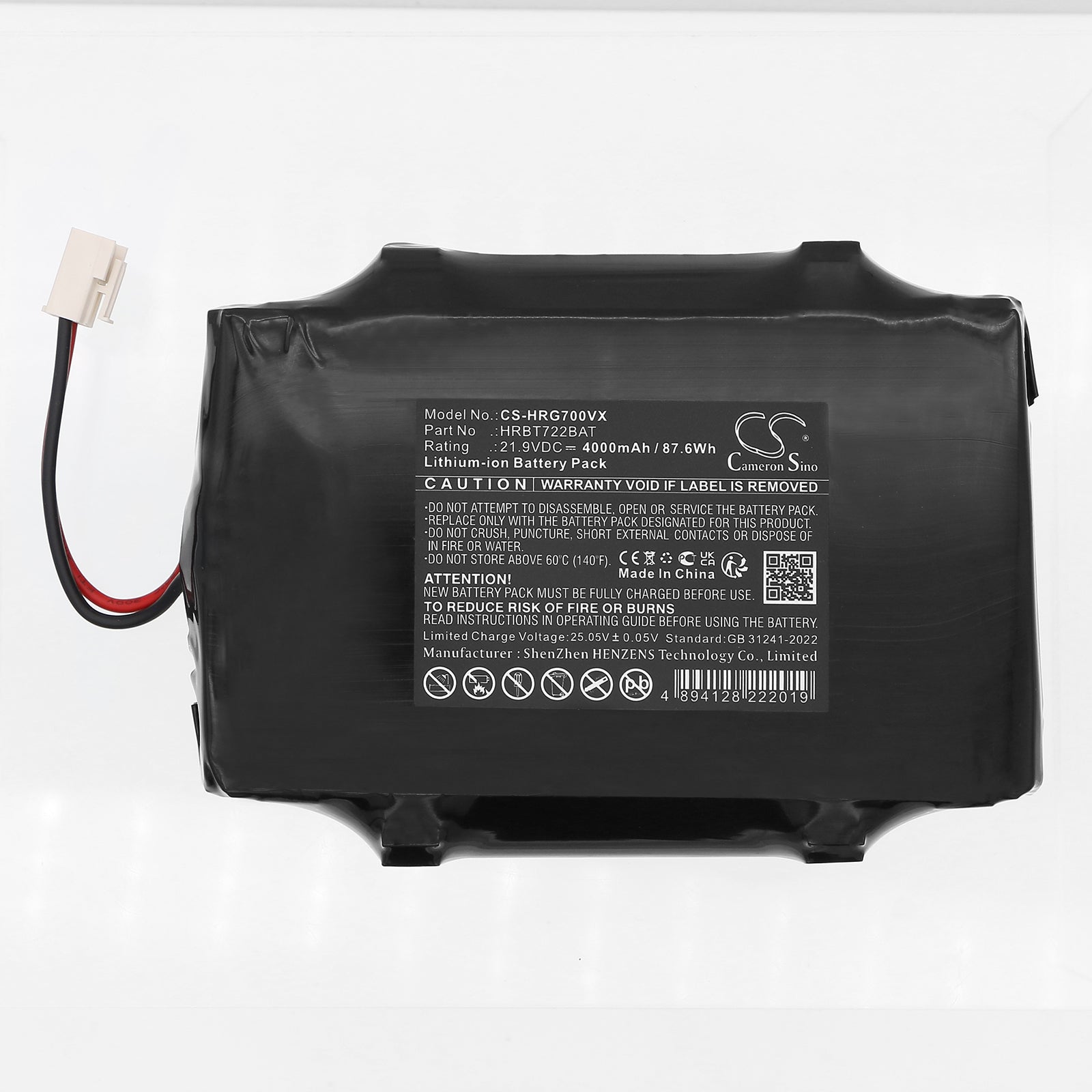 21.9V, Li-ion, 4000mAh, Battery fits Hoover H-GO 700, H-GO 700 Extra, 87.6Wh Vacuum Cameron Sino Technology Limited