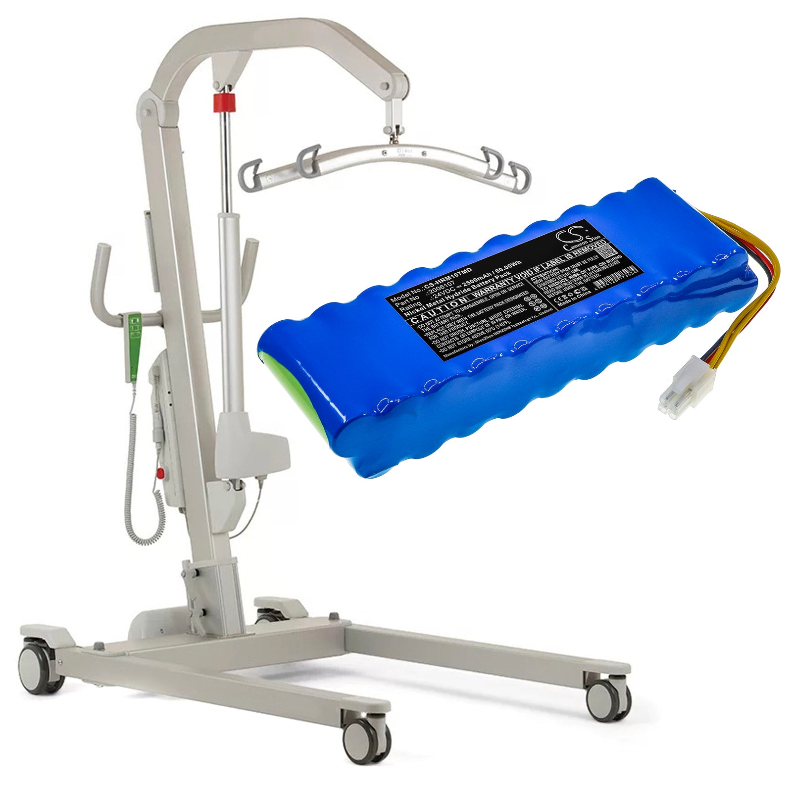 Ni-MH, Medical Battery fits Linak Golvo 8008 Portable Hoist, Leve Malade, 24V, 2500mAh Medical Cameron Sino Technology Limited