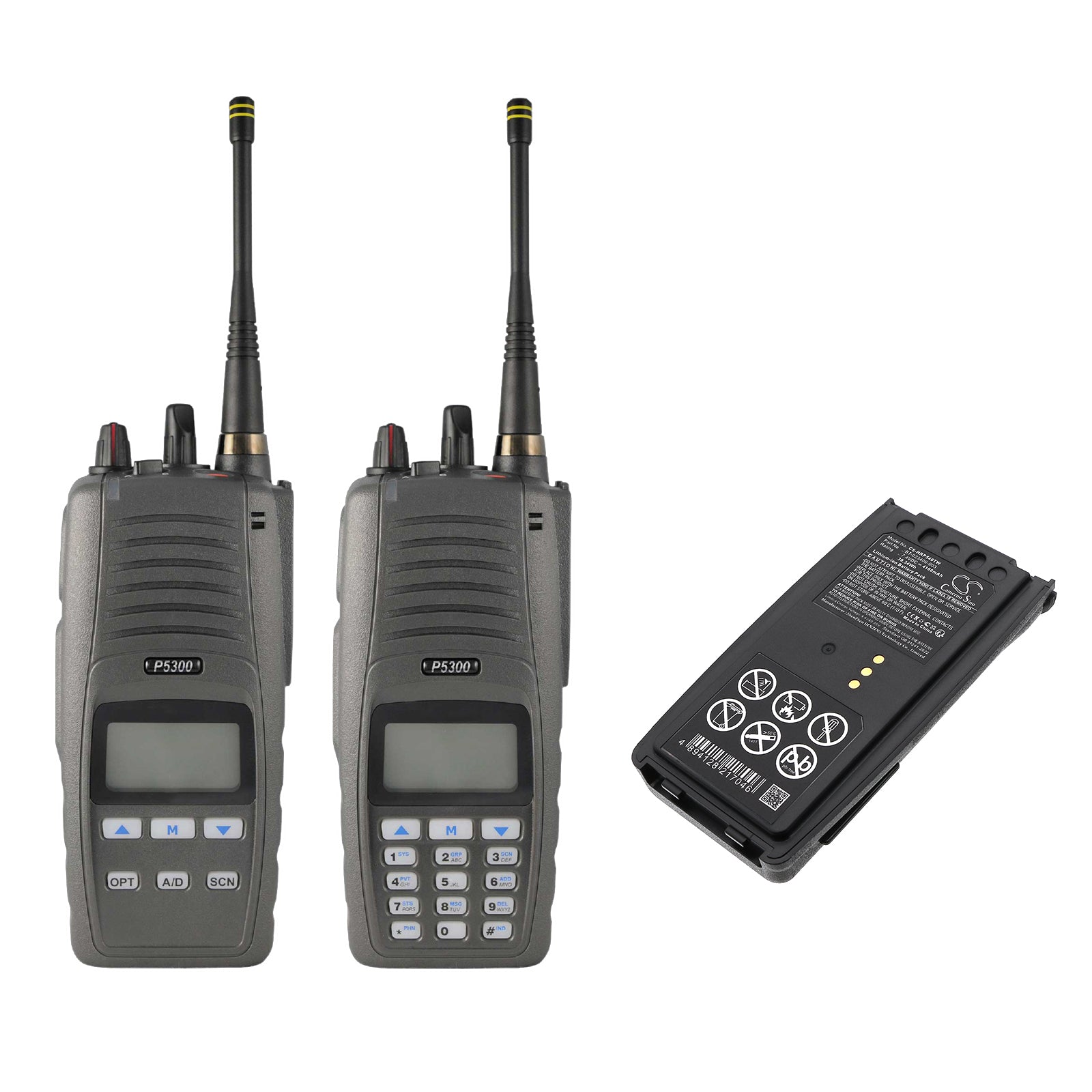 7.4V, Li-ion, 4100mAh, Battery fits Harris P5300, P5350, 30.34Wh Two-Way Radio Cameron Sino Technology Limited