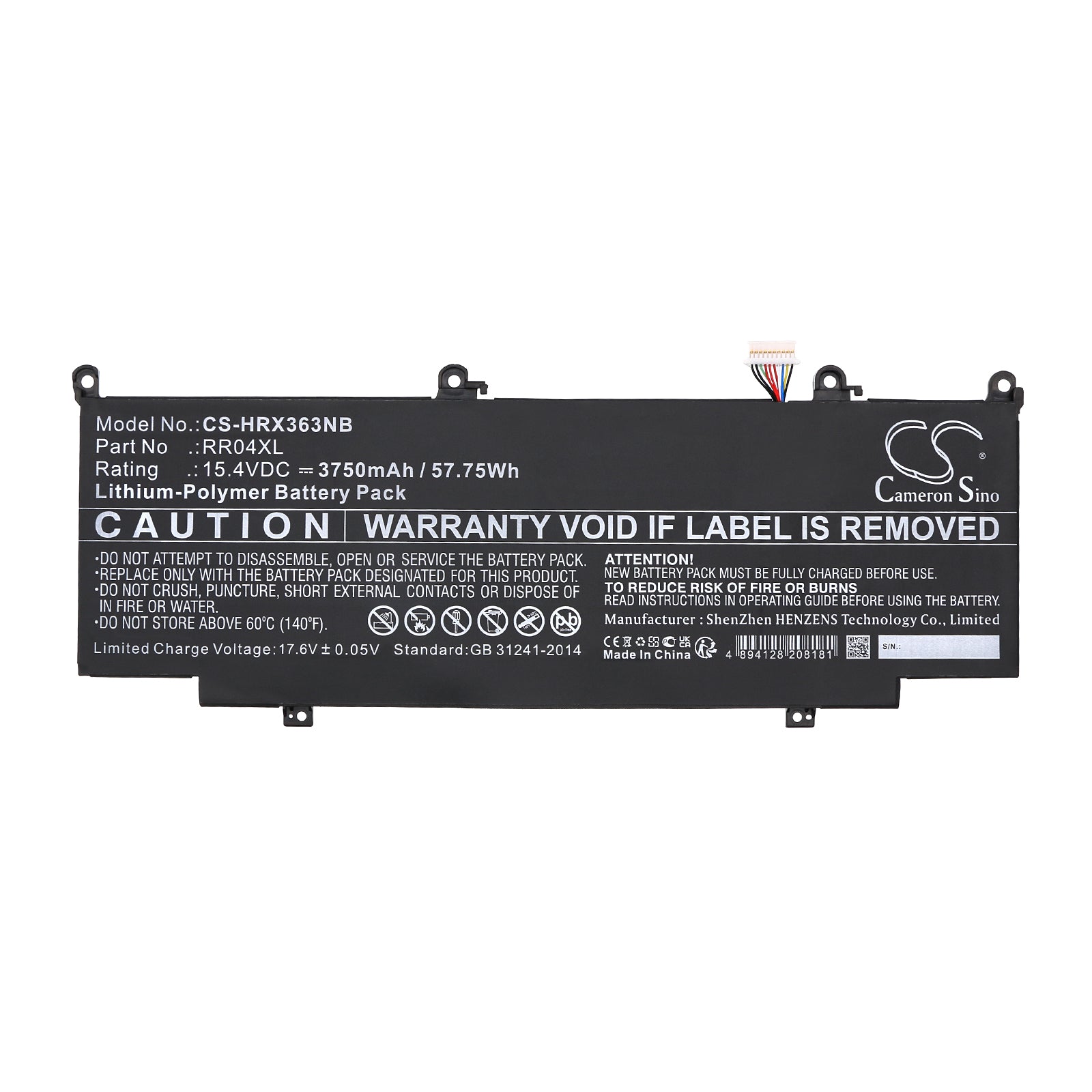 Li-Polymer, Notebook, Laptop Battery fits Hp Spectre X360 13-4107no, Spectre X360 13-4120nl, 15.4V, 3750mAh Notebook, Laptop Cameron Sino Technology Limited