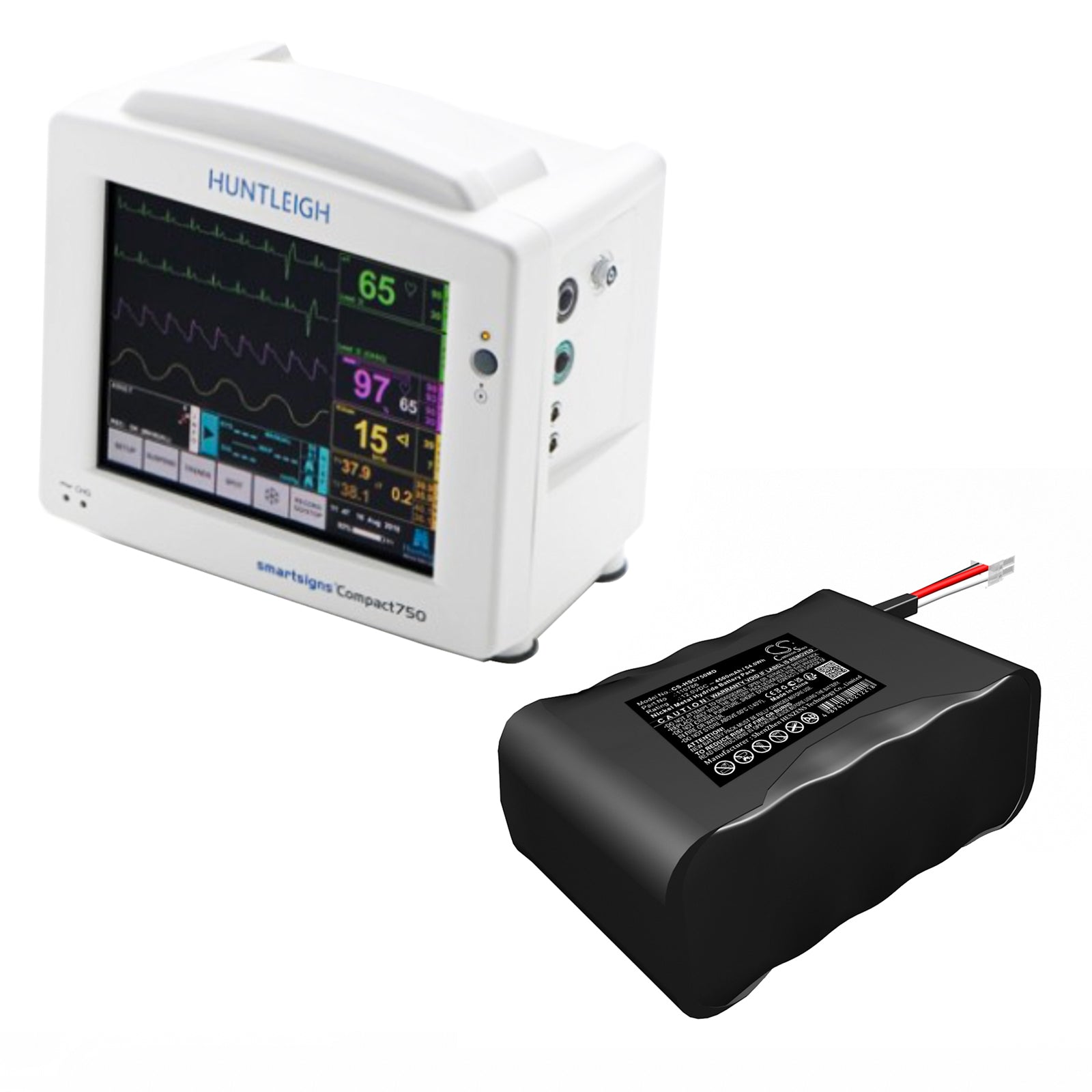 12V, Ni-MH, 4500mAh, Battery fits Huntleigh SC750 monitor, 54Wh Medical Cameron Sino Technology Limited