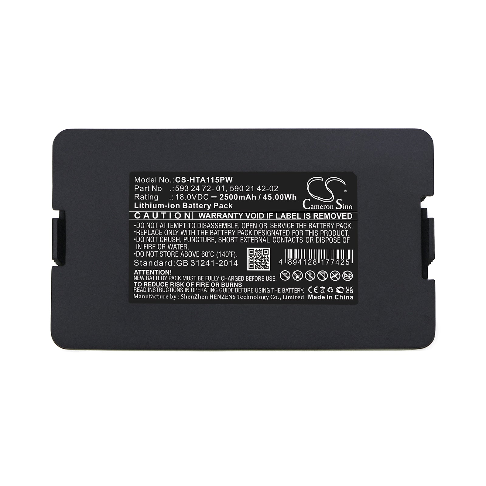 Li-ion, Lawn Mowers Battery fits Flymo Easilife 200, Easilife 350, 18.0V, 2500mAh Lawn Mowers Cameron Sino Technology Limited