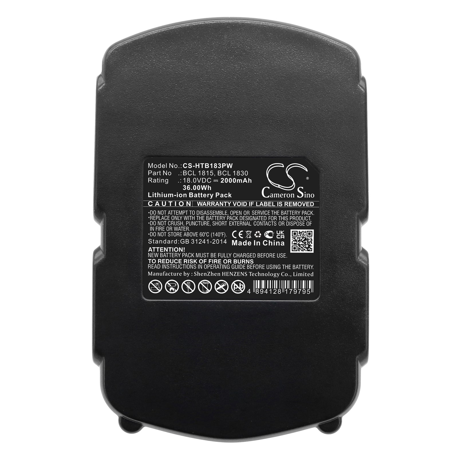Li-ion, Power Tools Battery fits Hitachi C 18dl, C 18dlx, 18.0V, 2000mAh Power Tools Cameron Sino Technology Limited