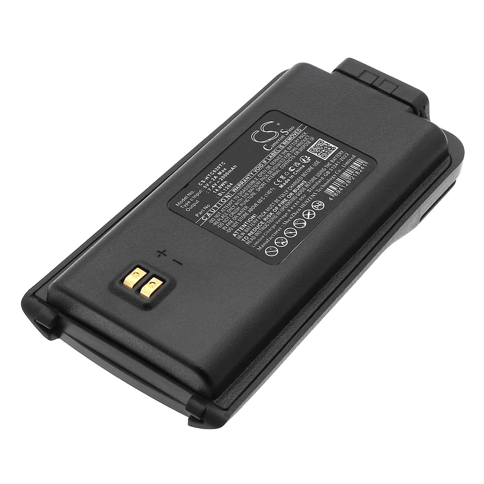7.4V, Li-ion, 2000mAh, Battery fits HYT TC-610, TC-610P, 14.8Wh Two-Way Radio Cameron Sino Technology Limited