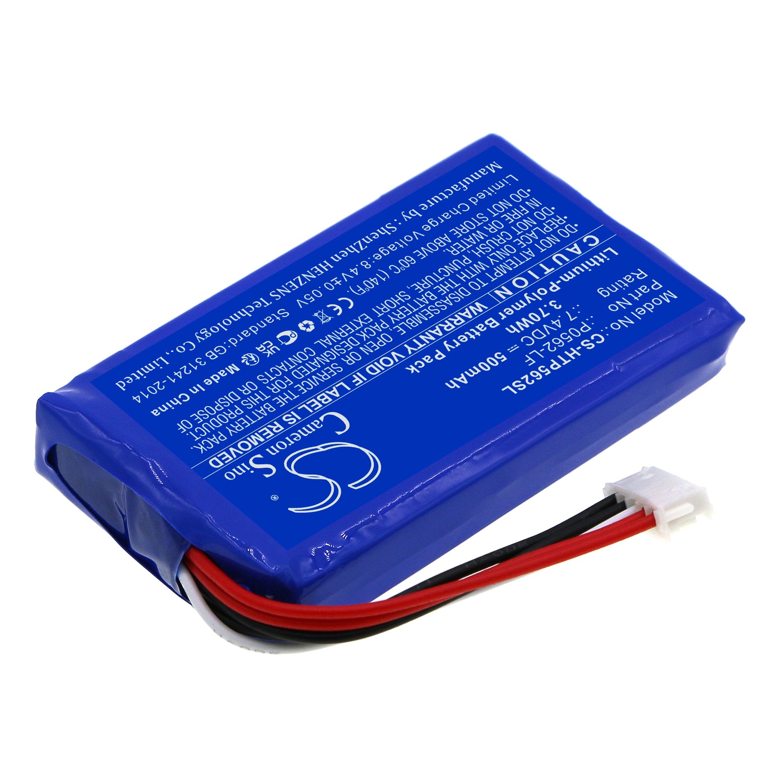 Li-Polymer, Photo Printer Battery fits Hp 1as85a, 1as86a, 7.4V, 500mAh Photo Printer Cameron Sino Technology Limited