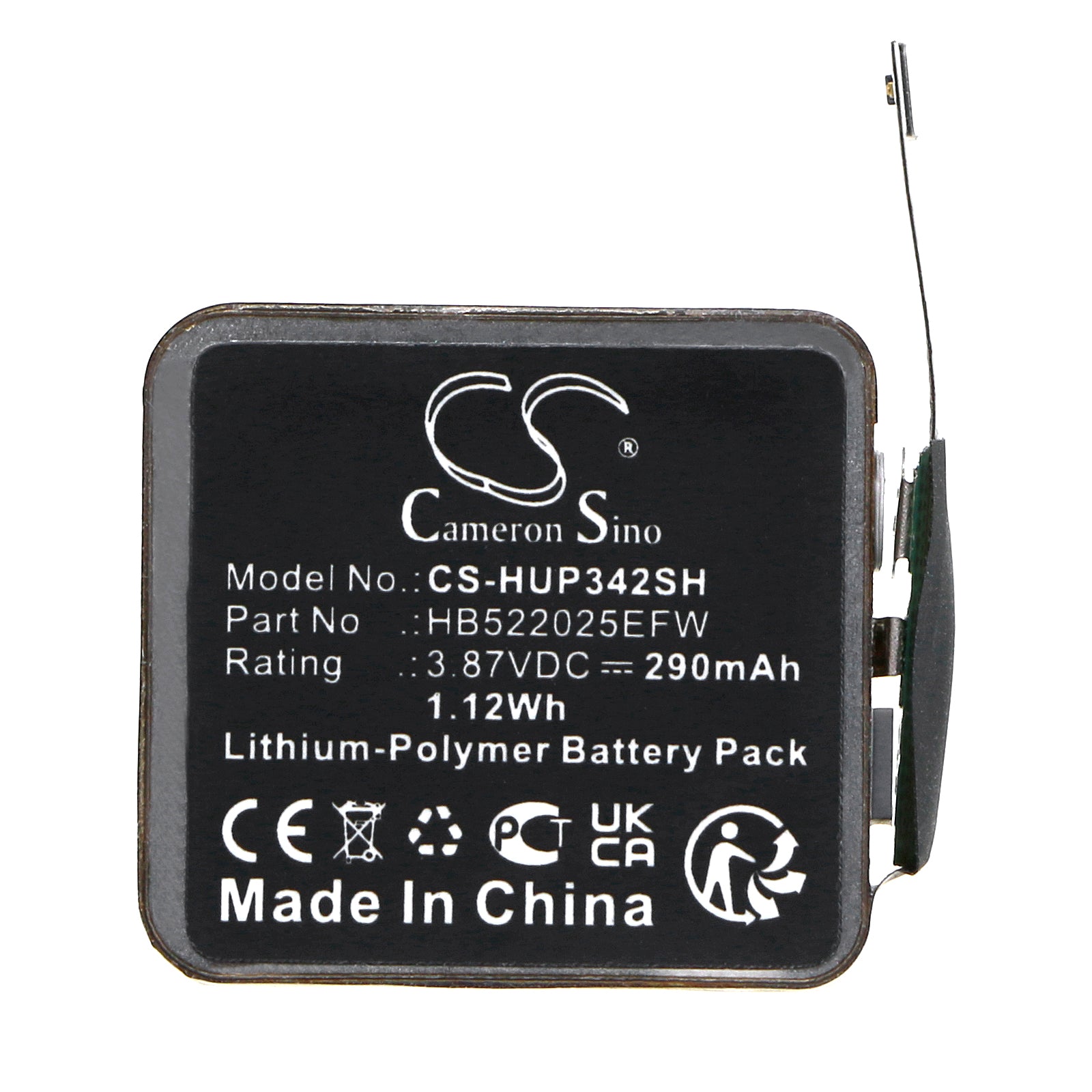 Li-Polymer, Smartwatch Battery fits Huawei Watch Gt3 42mm, Watch Gt3 Pro 42mm, 3.87V, 290mAh Smartwatch Cameron Sino Technology Limited