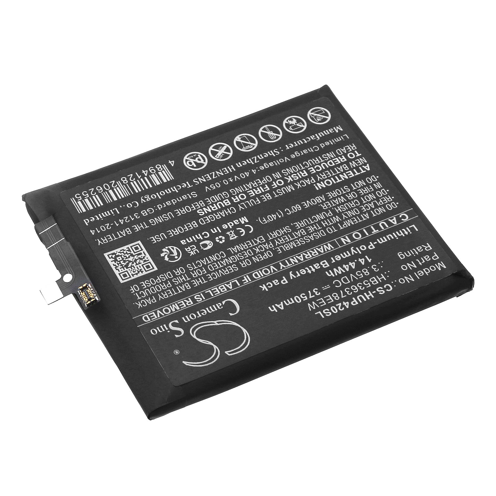 Li-Polymer, Mobile, SmartPhone Battery fits Huawei Els-n09, Els-nx9, 3.85V, 3750mAh Mobile, SmartPhone Cameron Sino Technology Limited