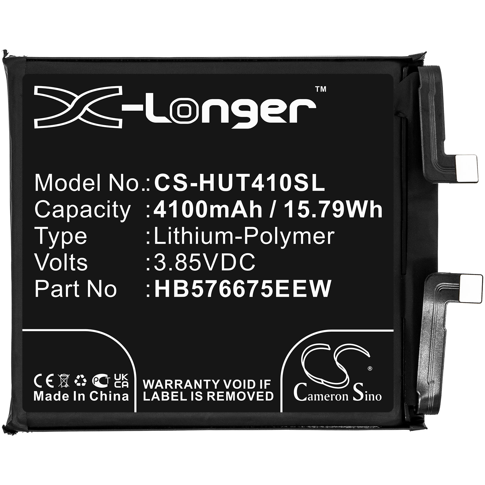Li-Polymer, Mobile, SmartPhone Battery fits Huawei Mate 40 Pro, Noh-an00, 3.85V, 4100mAh Mobile, SmartPhone Cameron Sino Technology Limited