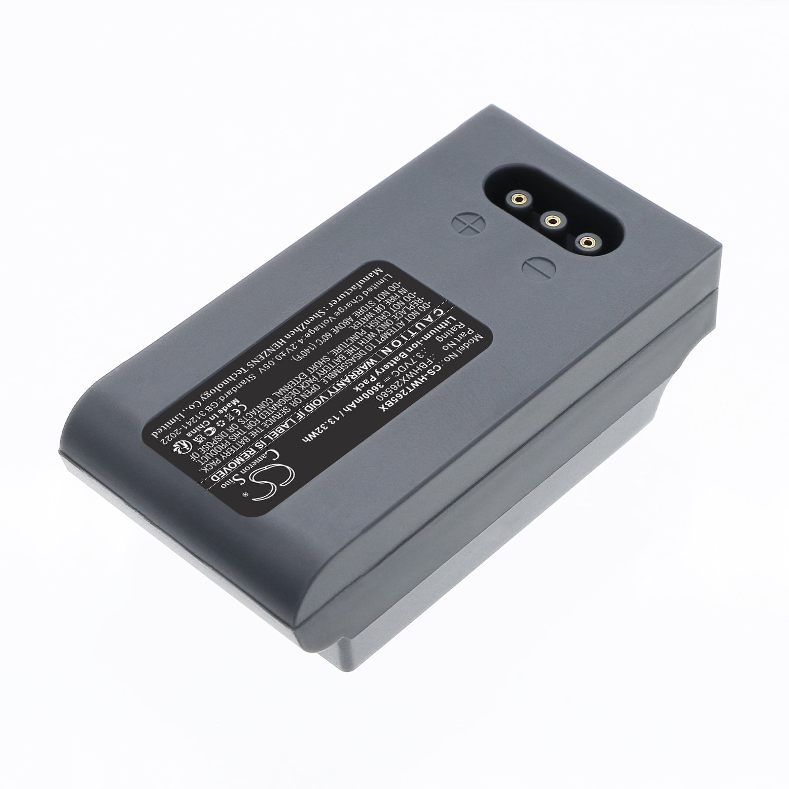 3.7V, Li-ion, 3600mAh, Battery fits Hoft & Wessel HW19200, T26582, 13.32Wh Barcode Scanner Cameron Sino Technology Limited