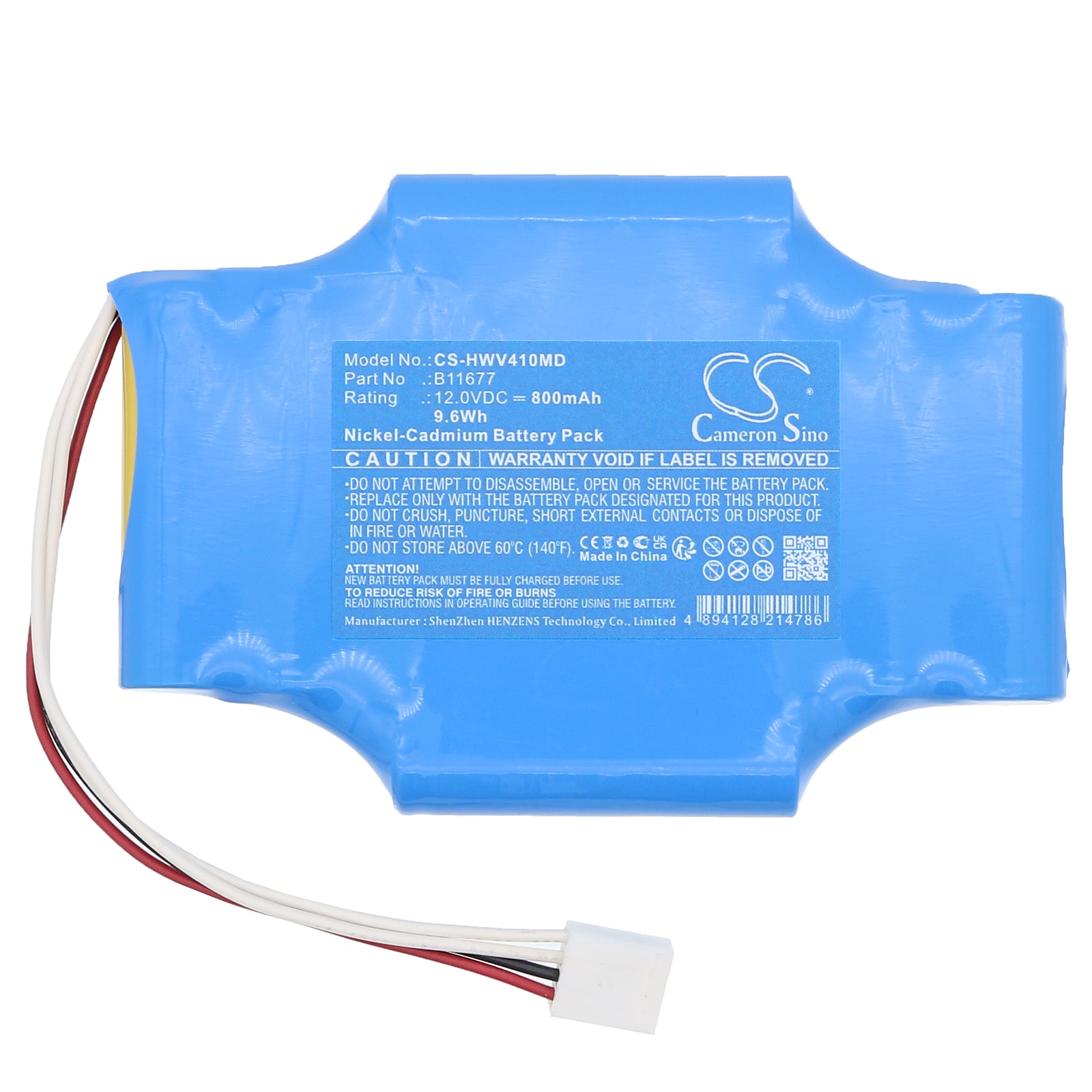 12V, Ni-CD, 800mAh, Battery fits H-Wave Muscle Stimulator P4T-4, 9.6Wh Medical Cameron Sino Technology Limited