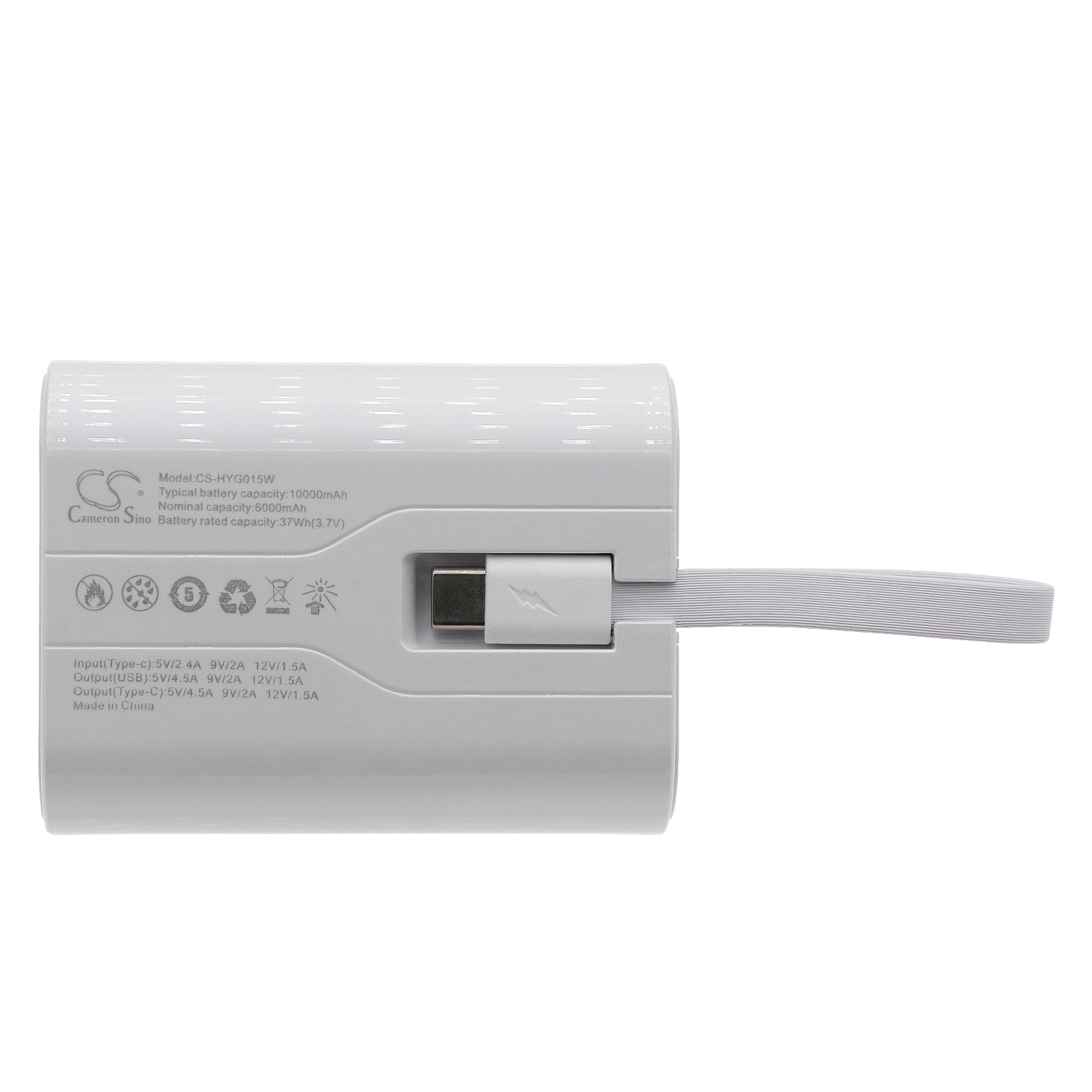 Li-ion, Power Bank Battery fits Cameron Sino Technologies, 5V, 10000mAh Power Bank Cameron Sino Technology Limited