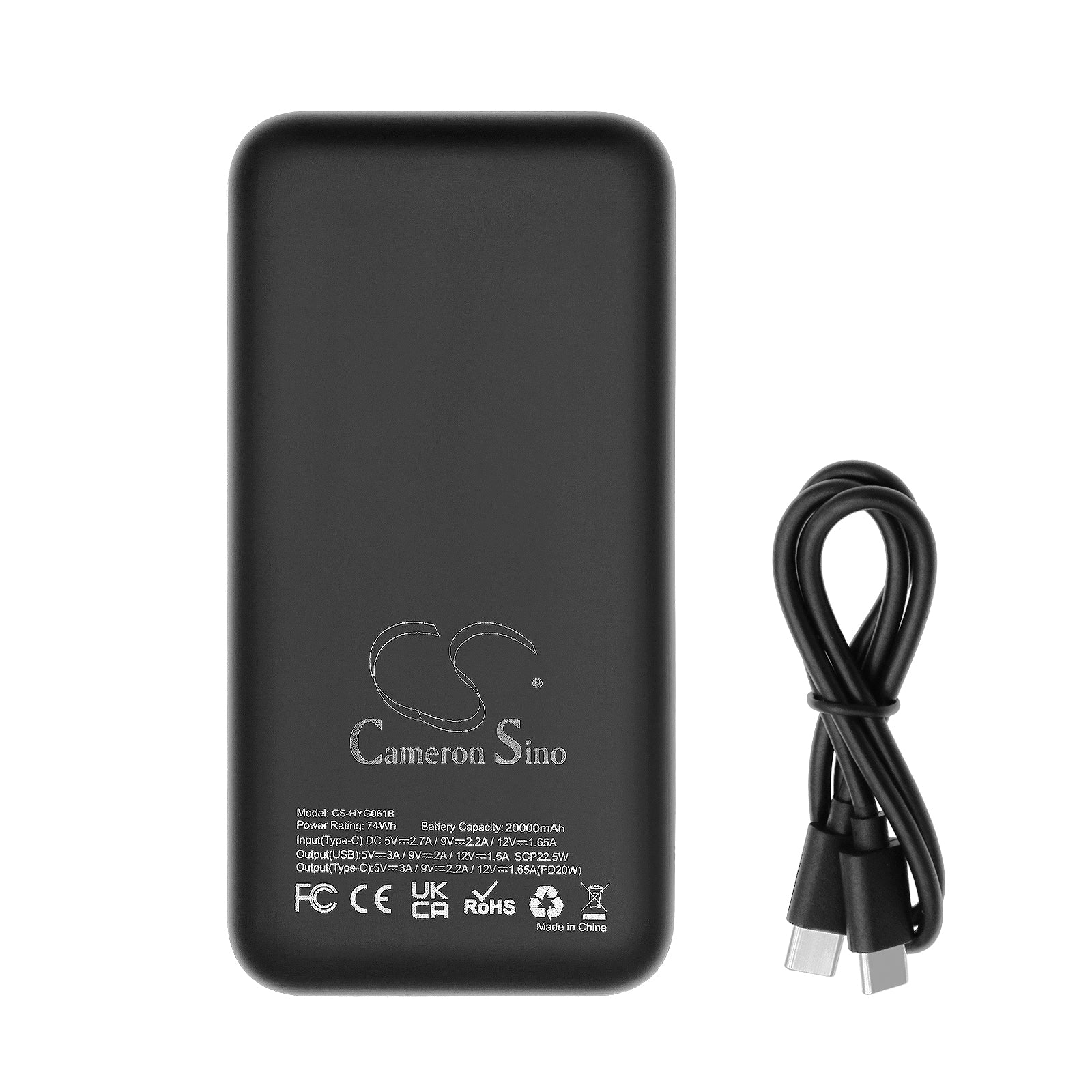 Li-Polymer, Power Bank Battery fits Cameron Sino Technologies, 5.0V, 20000mAh CS-HYG061B Power Bank Cameron Sino Technology Limited