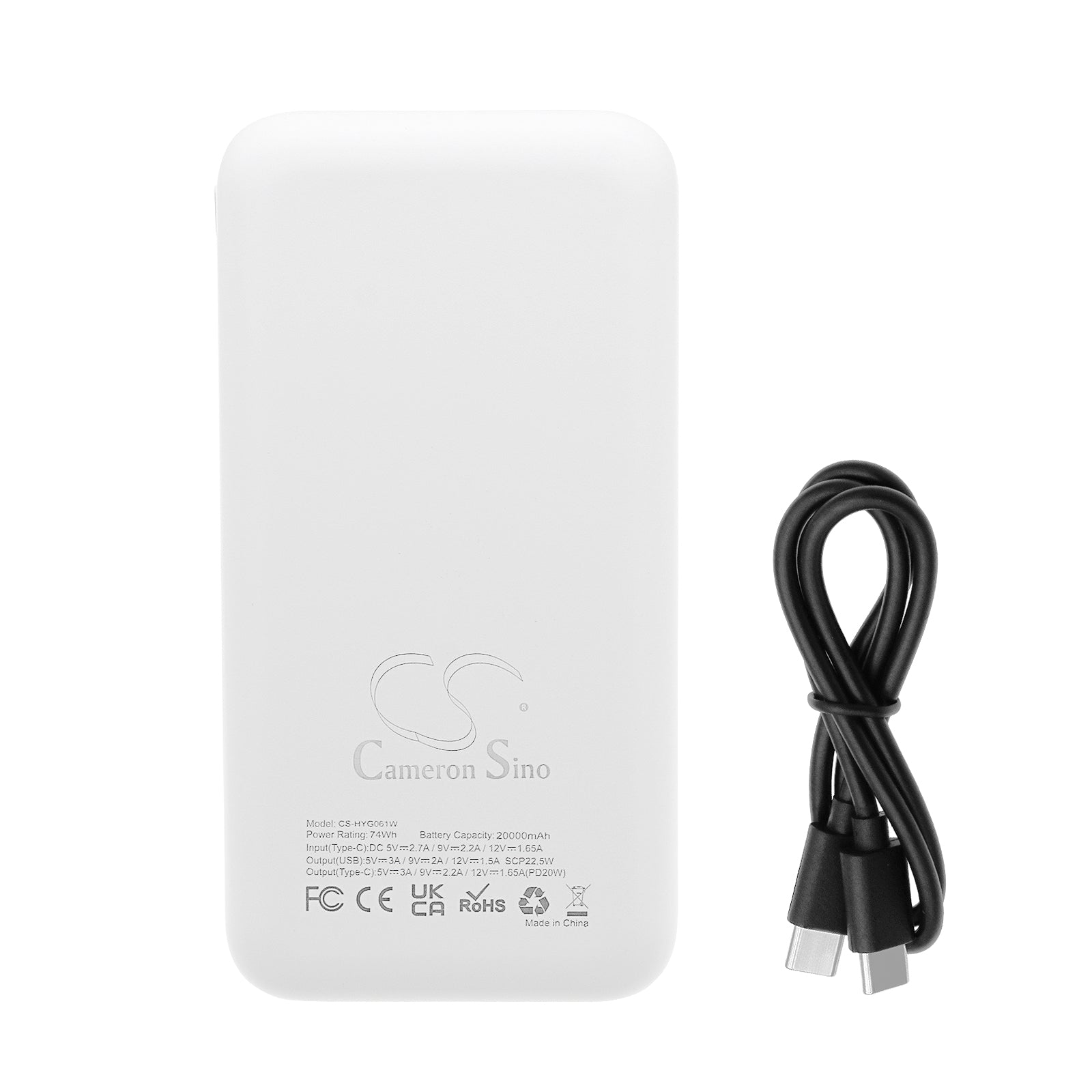 Li-Polymer, Power Bank Battery fits Cameron Sino Technologies, 5.0V, 20000mAh CS-HYG061W Power Bank Cameron Sino Technology Limited