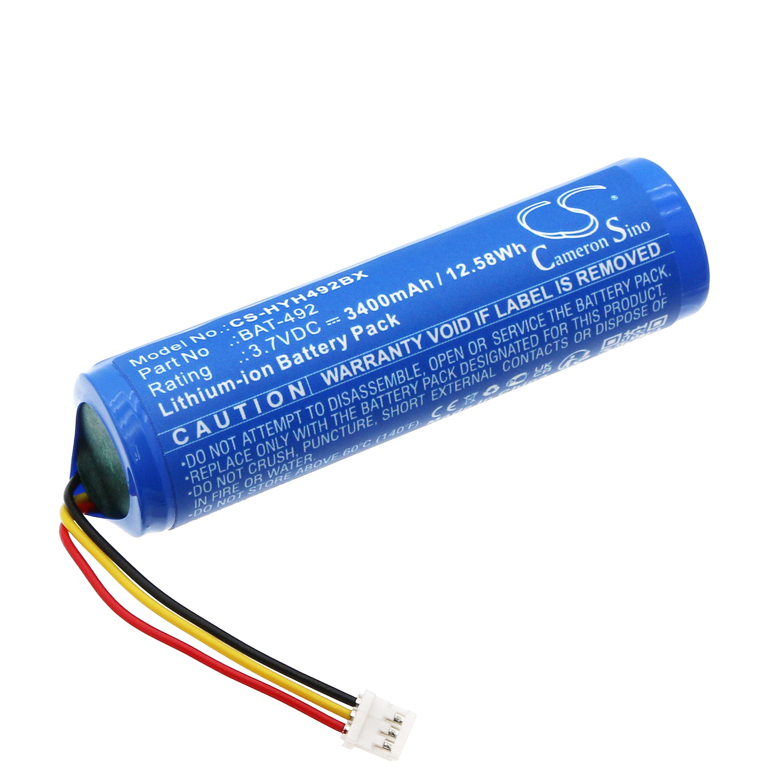 Li-ion, Barcode Scanner Battery fits Honeywell Hh492, 3.7V, 3400mAh Barcode Scanner Cameron Sino Technology Limited