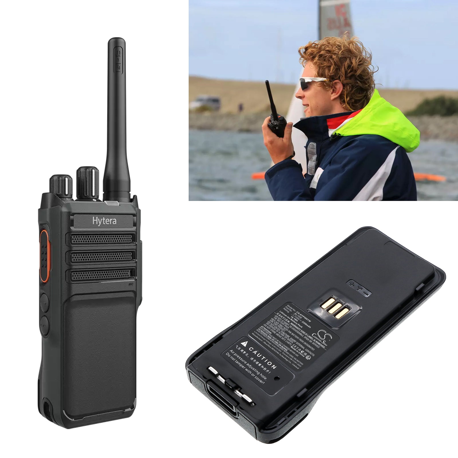 7.7V, Li-ion, 2350mAh, Battery fits Hytera HP500, HP505, 18.1Wh Two-Way Radio Cameron Sino Technology Limited