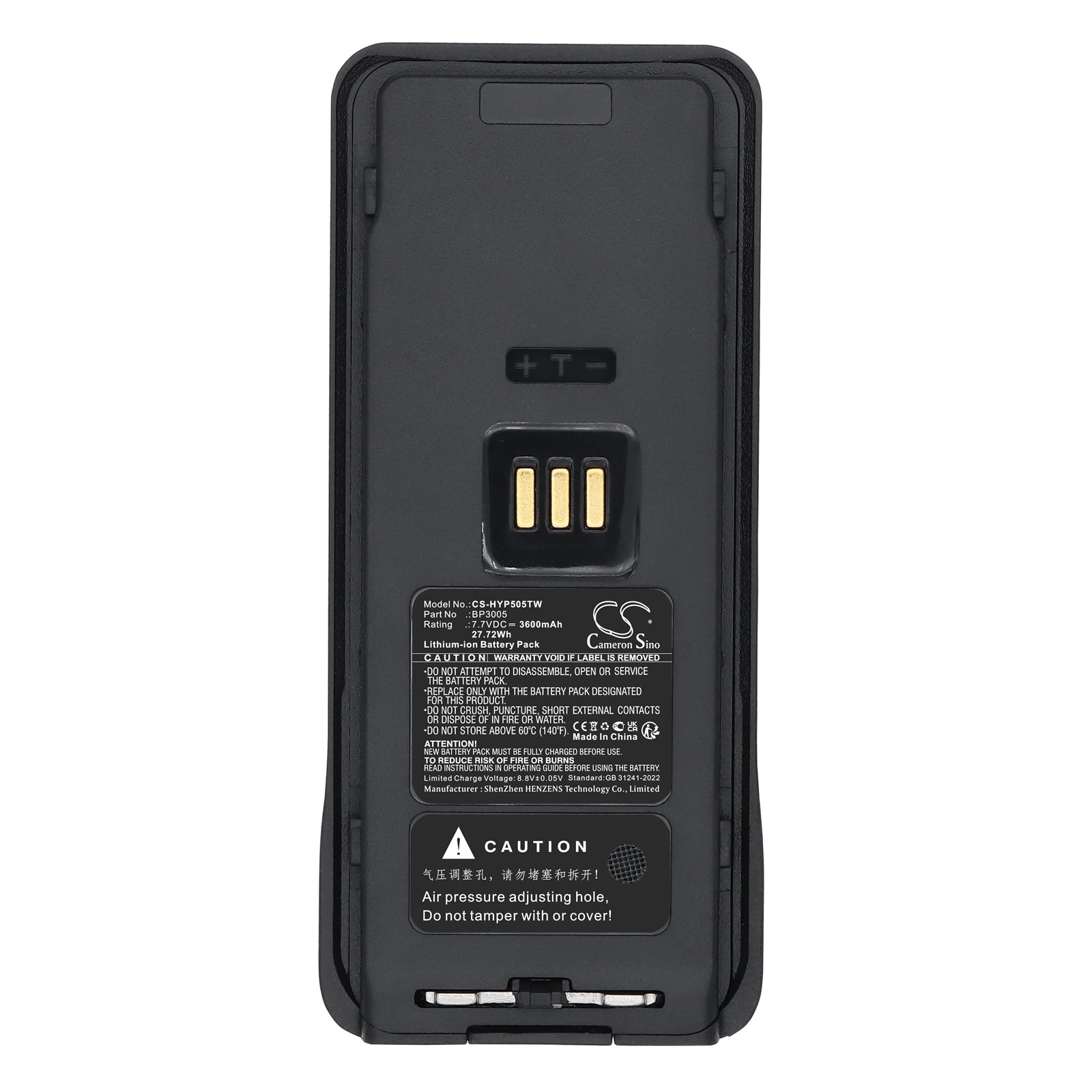 7.7V, Li-ion, 3600mAh, Battery fits Hytera HP505, HP565, 27.72Wh Two-Way Radio Cameron Sino Technology Limited