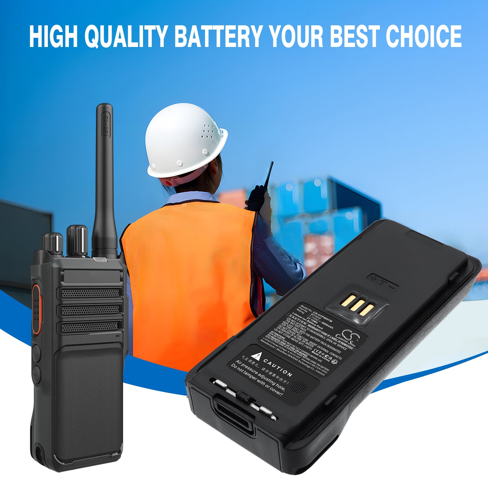 7.7V, Li-ion, 3600mAh, Battery fits Hytera HP505, HP565, 27.72Wh Two-Way Radio Cameron Sino Technology Limited