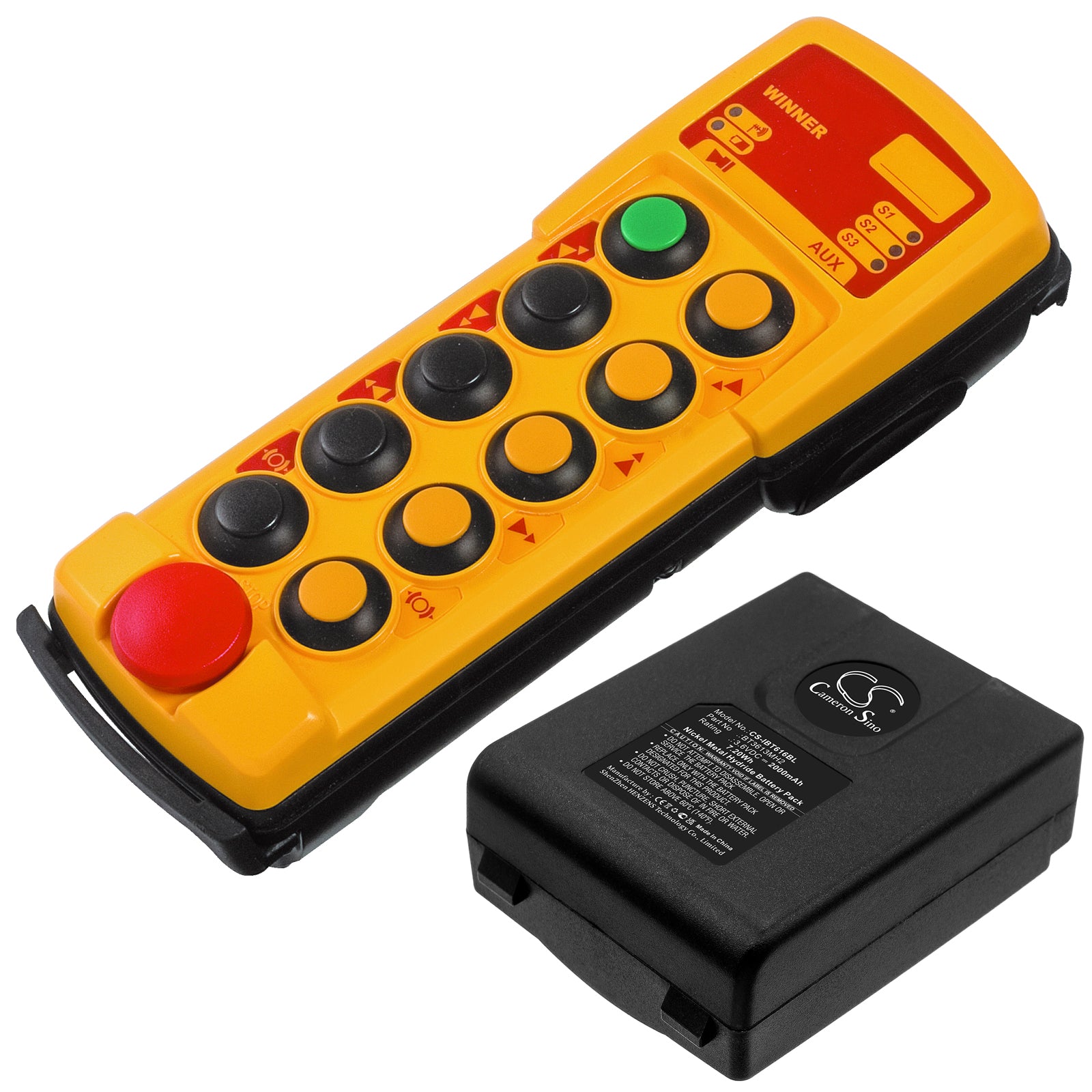 Ni-MH, Crane Remote Control Battery fits Itowa Winner 2g Version 2, 3.6V, 2000mAh Crane Remote Control Cameron Sino Technology Limited