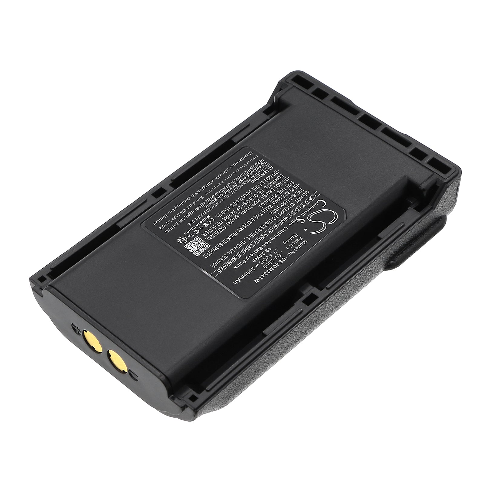 7.4V, Li-ion, 2600mAh, Battery fits Icom IC-A14, IC-A14S, 19.24Wh Two-Way Radio Cameron Sino Technology Limited