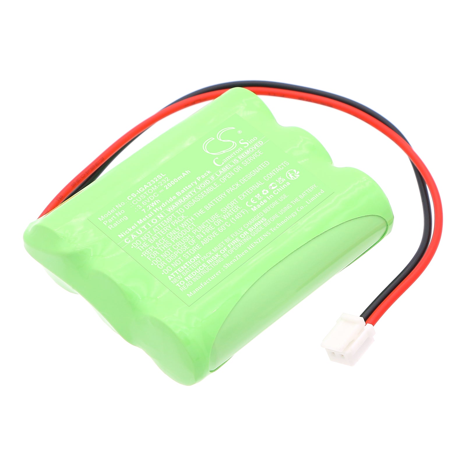 3.6V, Ni-MH, 2000mAh, Battery fits IGT AVP, 7.2Wh Game Console Cameron Sino Technology Limited