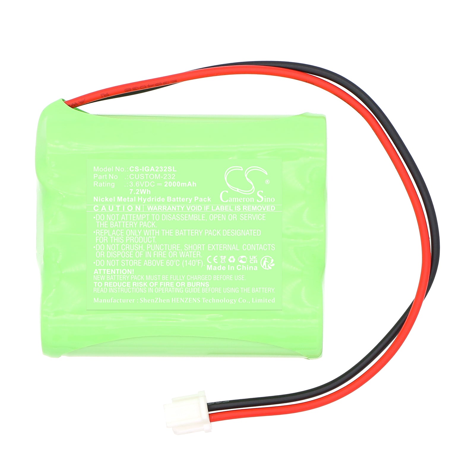 3.6V, Ni-MH, 2000mAh, Battery fits IGT AVP, 7.2Wh Game Console Cameron Sino Technology Limited