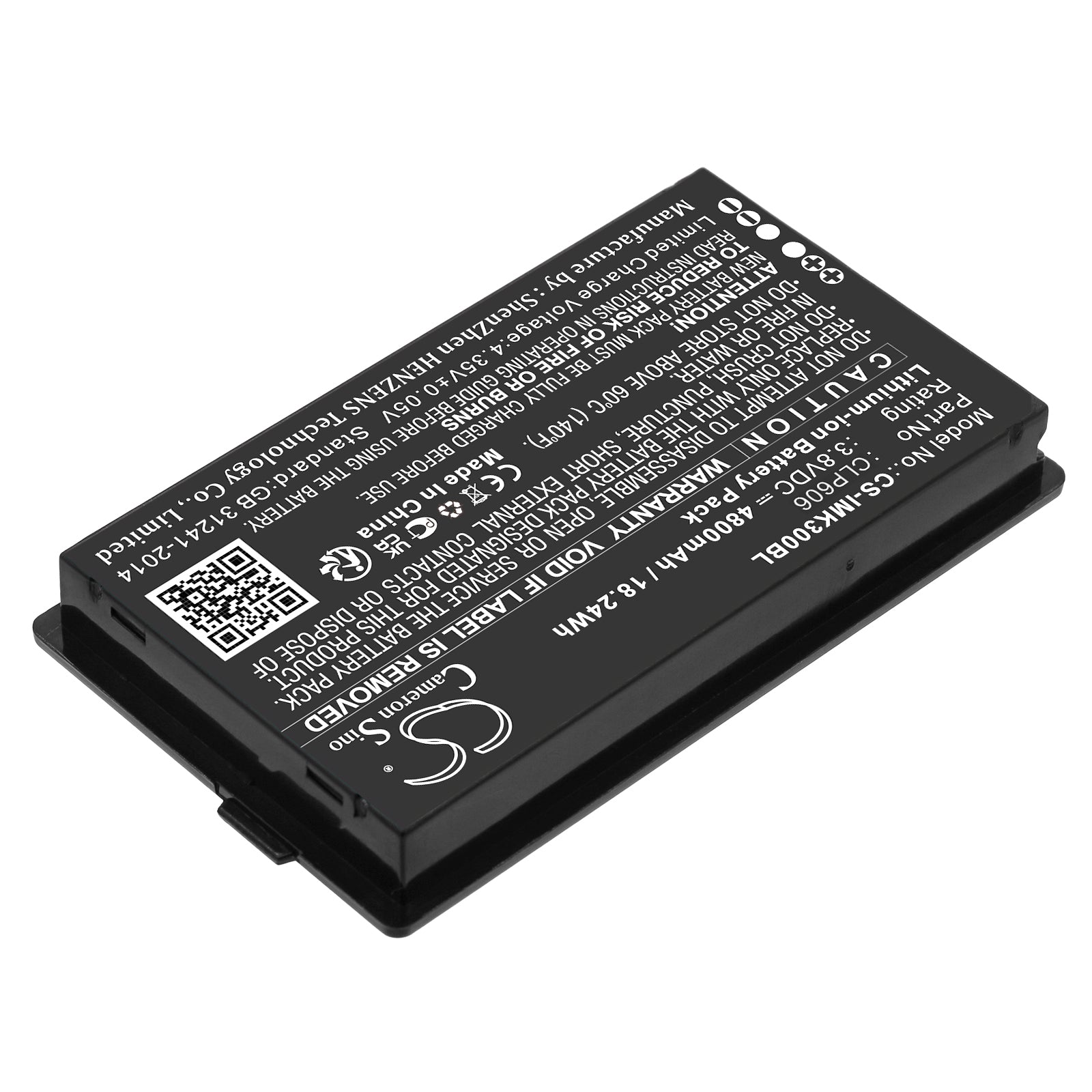 Li-ion, Barcode Scanner Battery fits Idata K3, 3.8V, 4800mAh Barcode Scanner Cameron Sino Technology Limited