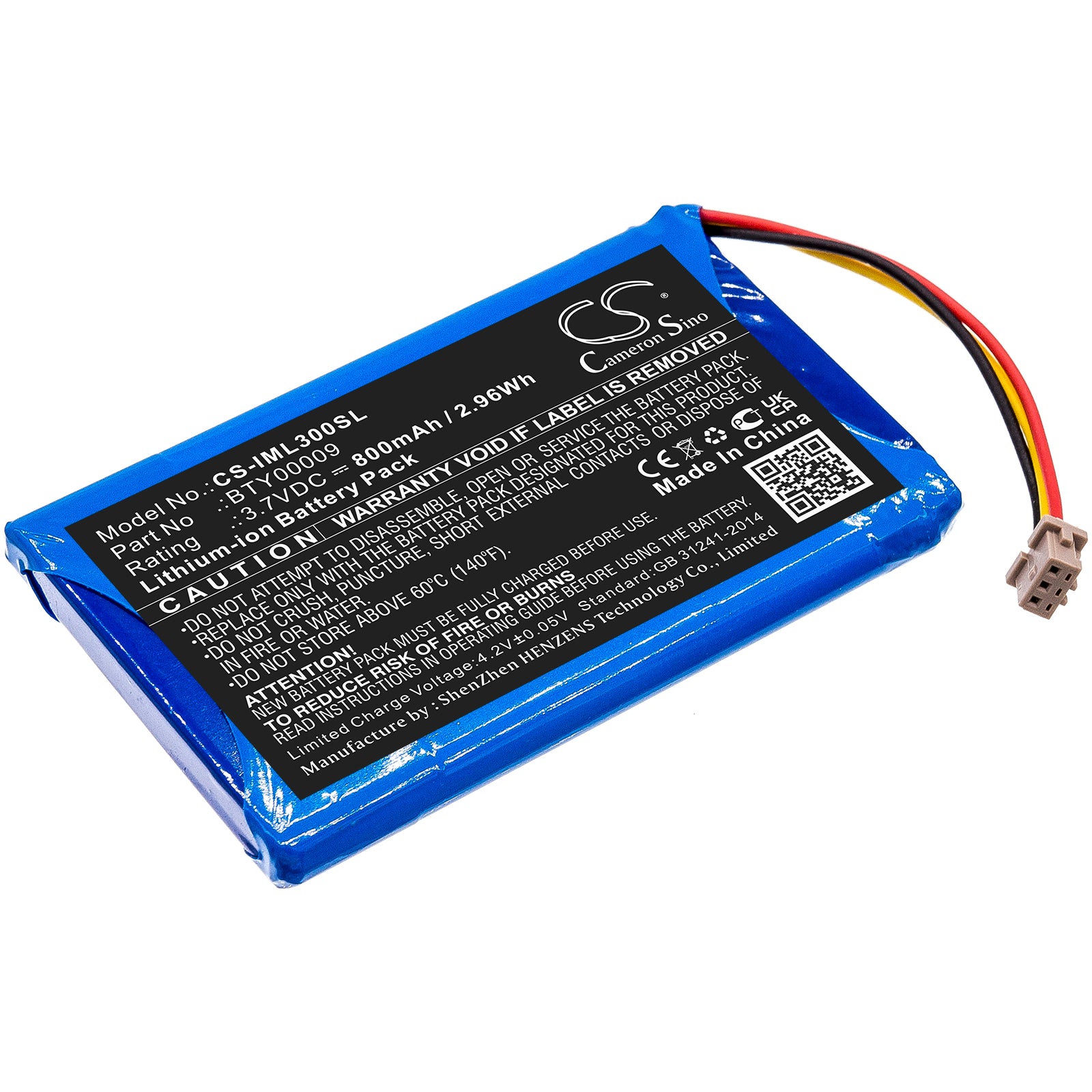 Li-ion, Payment Terminal Battery fits Ingenico Lec-v03.00-0242, Vital Act 3s, 3.7V, 800mAh Payment Terminal Cameron Sino Technology Limited