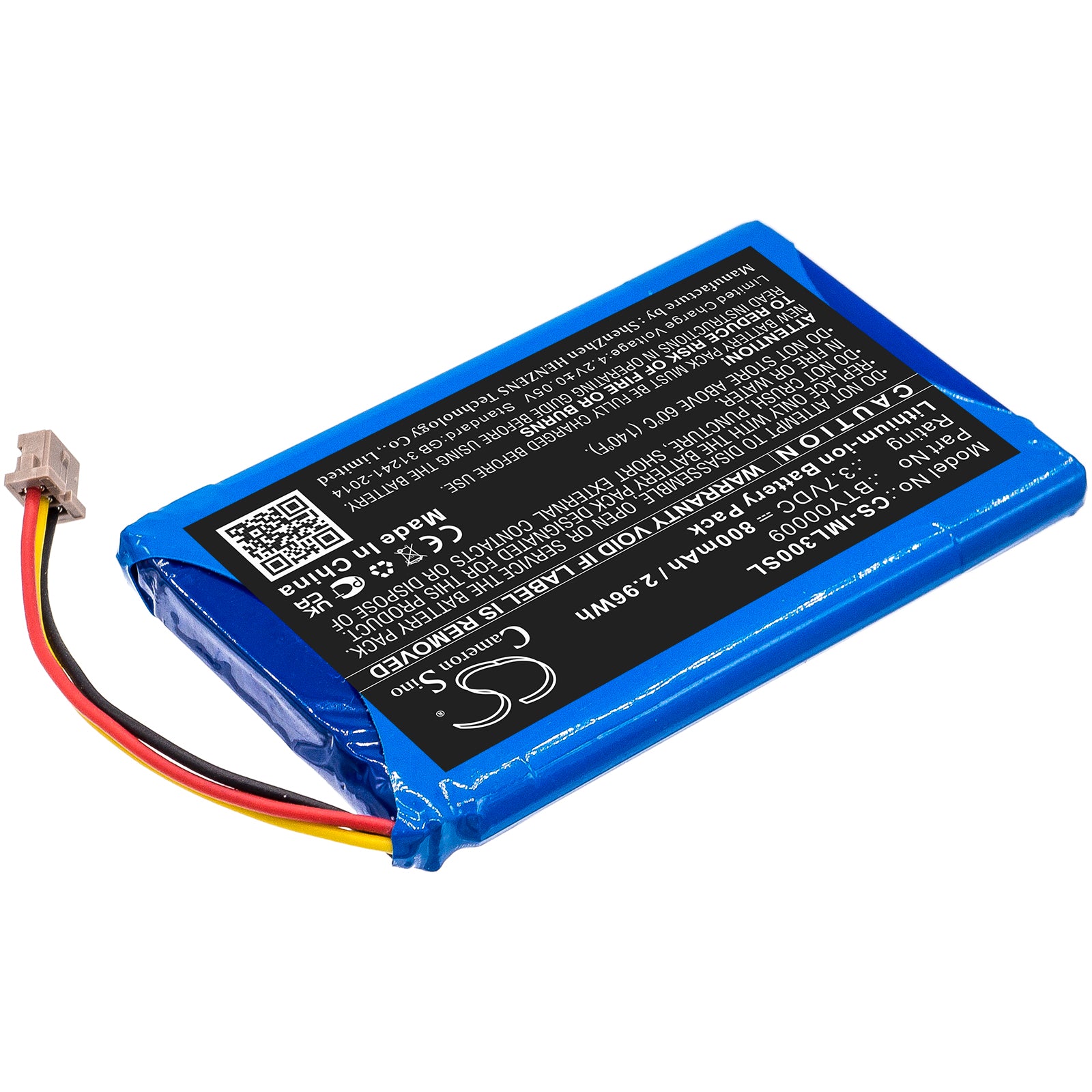 Li-ion, Payment Terminal Battery fits Ingenico Lec-v03.00-0242, Vital Act 3s, 3.7V, 800mAh Payment Terminal Cameron Sino Technology Limited