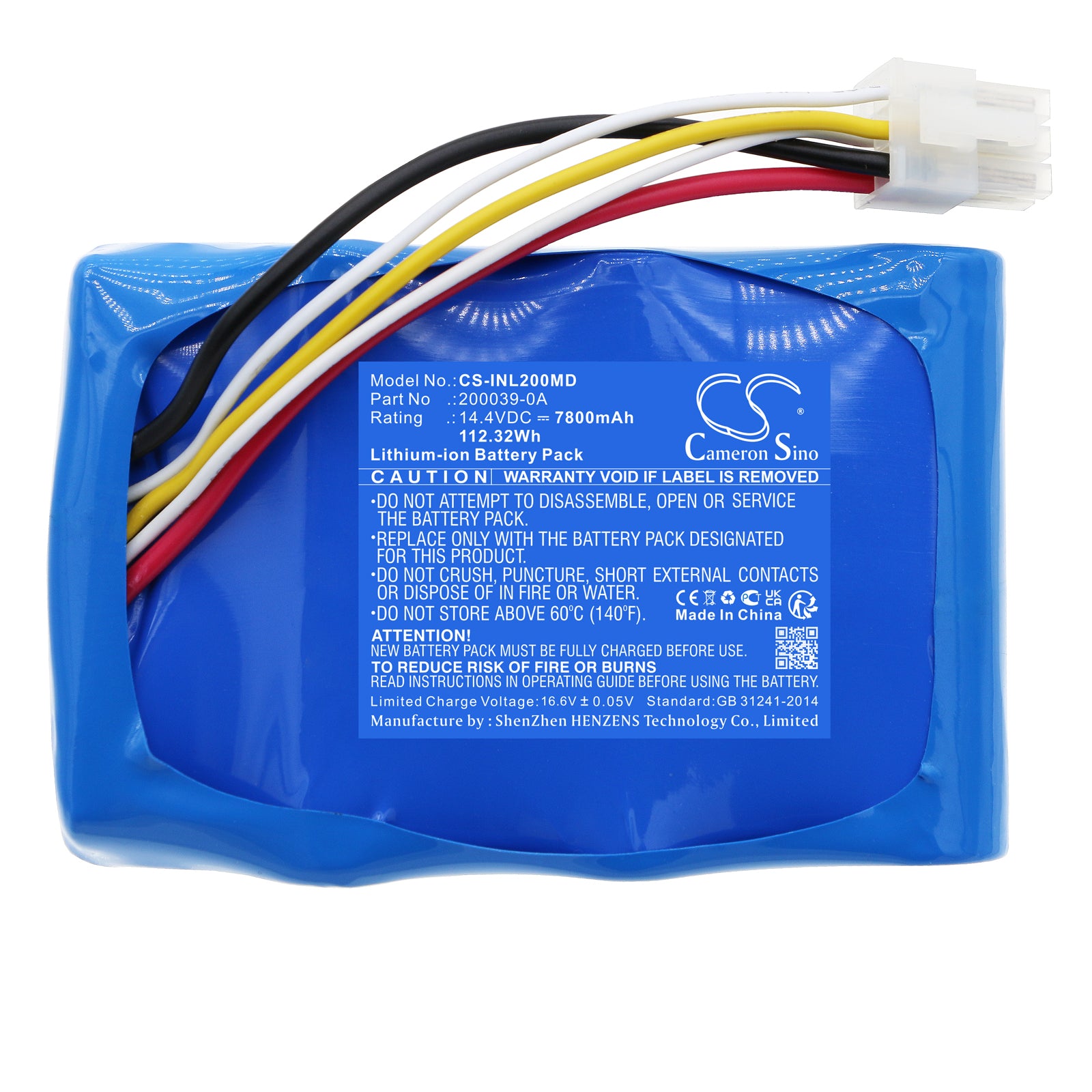 Li-ion, Medical Battery fits Inova Labs Oxygen Machine, 14.4V, 7800mAh Medical Cameron Sino Technology Limited
