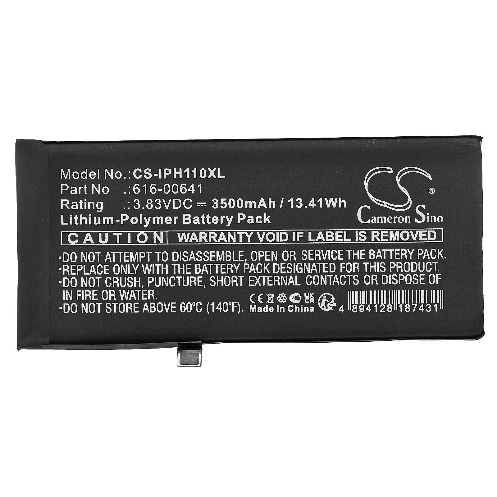 Li-Polymer, Mobile, SmartPhone Battery fits Apple A2111, A2221, 3.83V, 3500mAh Mobile, SmartPhone Cameron Sino Technology Limited