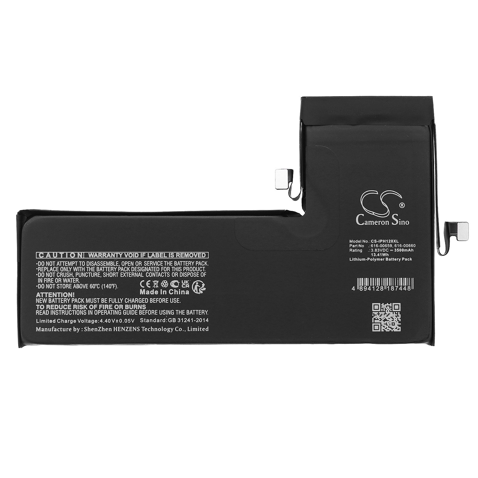 Li-Polymer, Mobile, SmartPhone Battery fits Apple A2160, A2215, 3.83V, 3500mAh Mobile, SmartPhone Cameron Sino Technology Limited