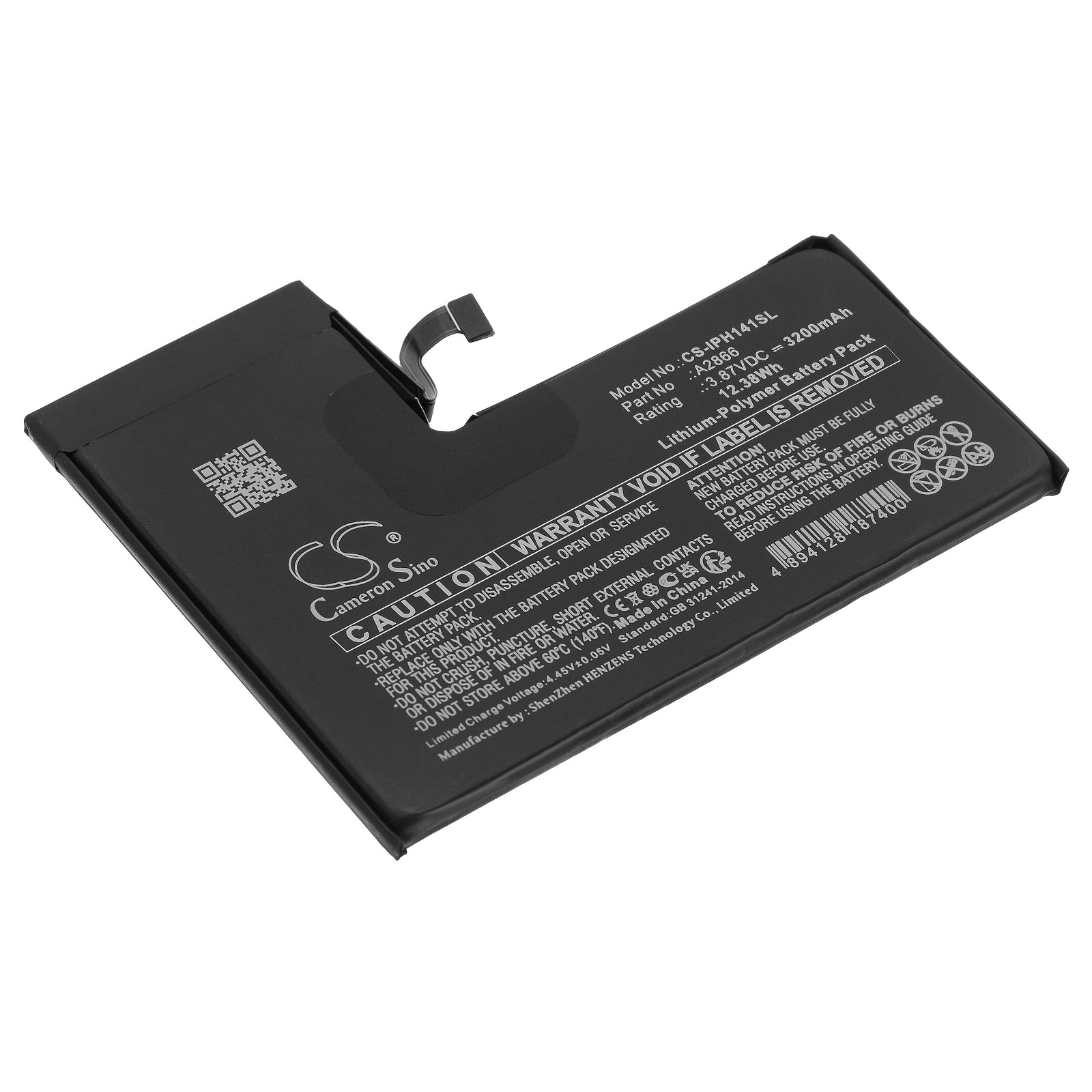 Li-Polymer, Mobile, SmartPhone Battery fits Apple Iphone 14 Pro, 3.87V, 3200mAh Mobile, SmartPhone Cameron Sino Technology Limited