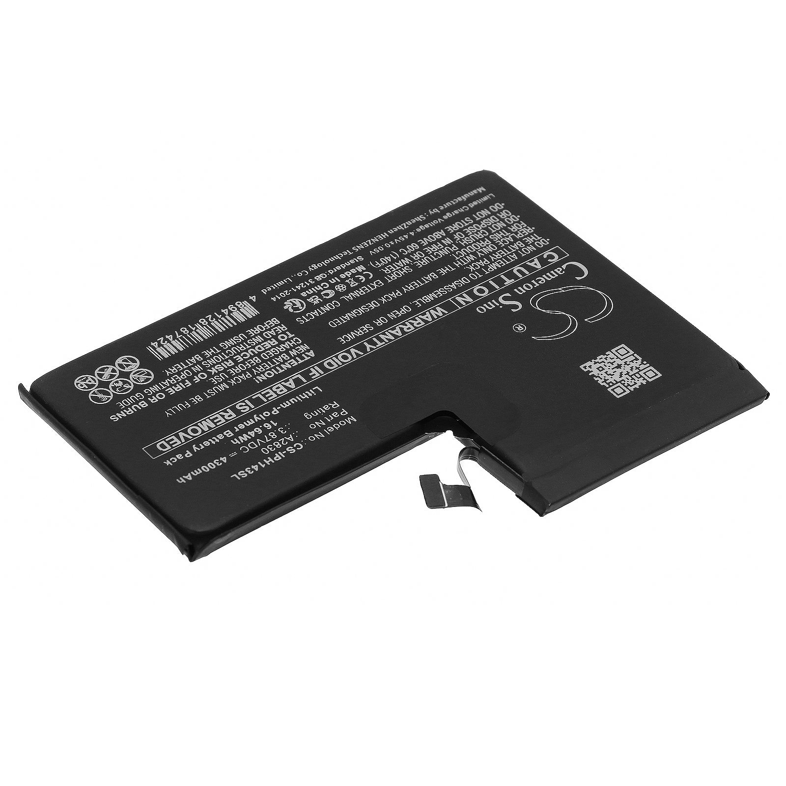 Li-Polymer, Mobile, SmartPhone Battery fits Apple Iphone 14 Pro Max, 3.87V, 4300mAh Mobile, SmartPhone Cameron Sino Technology Limited