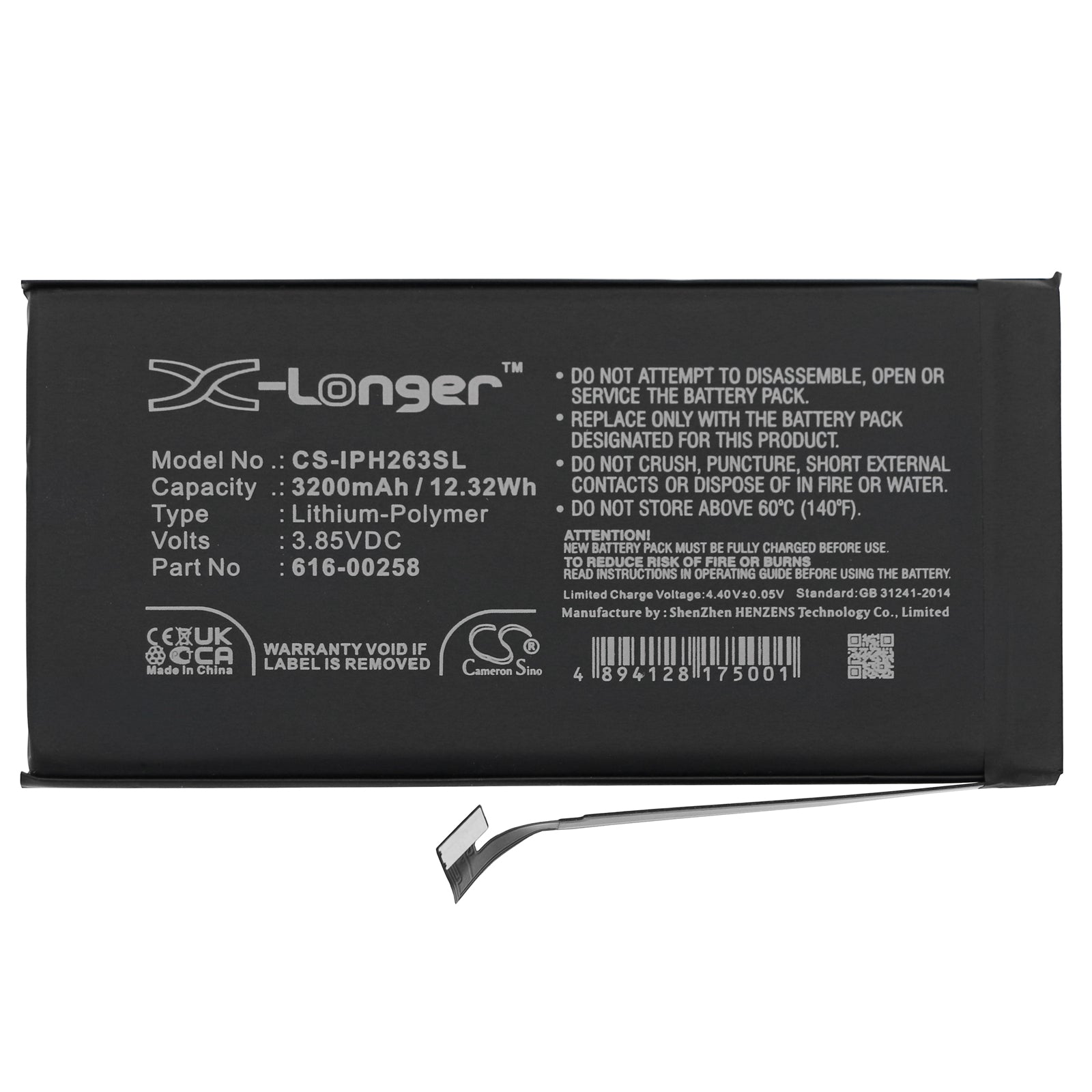 Li-Polymer, Mobile, SmartPhone Battery fits Apple A2635, Iphone 13, 3.85V, 3200mAh Mobile, SmartPhone Cameron Sino Technology Limited