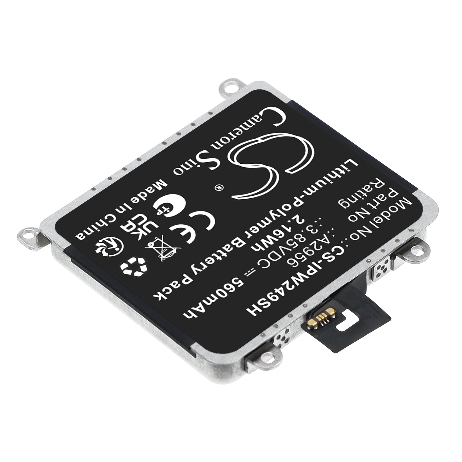 3.85V, Li-Polymer, 560mAh, Battery fits Apple A2686, A2887, 2.16Wh Smartwatch Cameron Sino Technology Limited