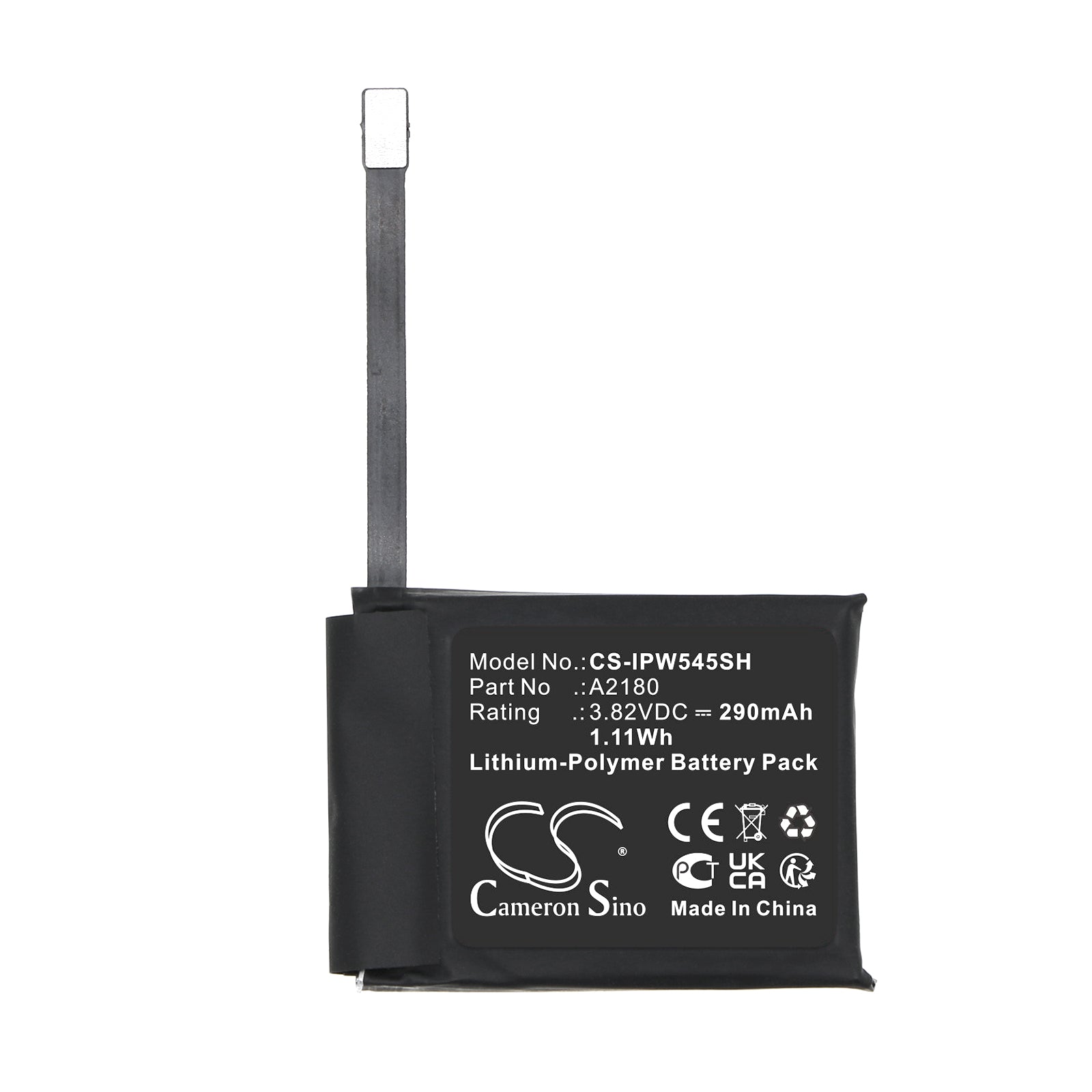 Li-Polymer, Smartwatch Battery fits Apple Watch Se 44mm, 3.82V, 290mAh Smartwatch Cameron Sino Technology Limited