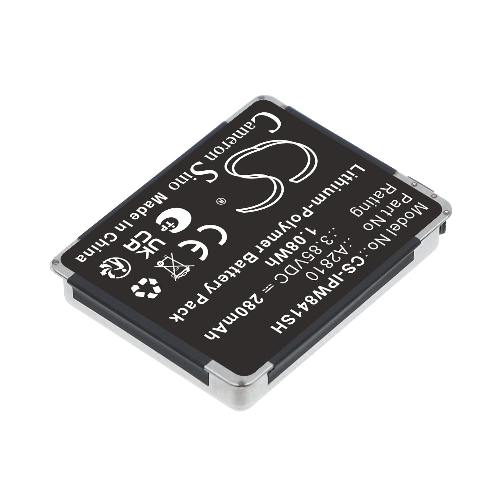 3.85V, Li-Polymer, 280mAh, Battery fits Apple A2770, A2772, 1.08Wh Smartwatch Cameron Sino Technology Limited