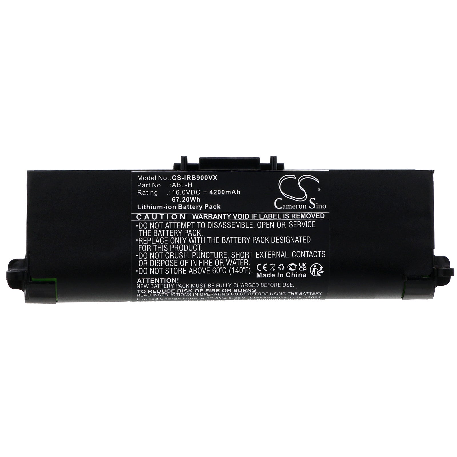 16V, Li-ion, 4200mAh, Battery fits iRobot J10, J9, 67.2Wh Vacuum Cameron Sino Technology Limited