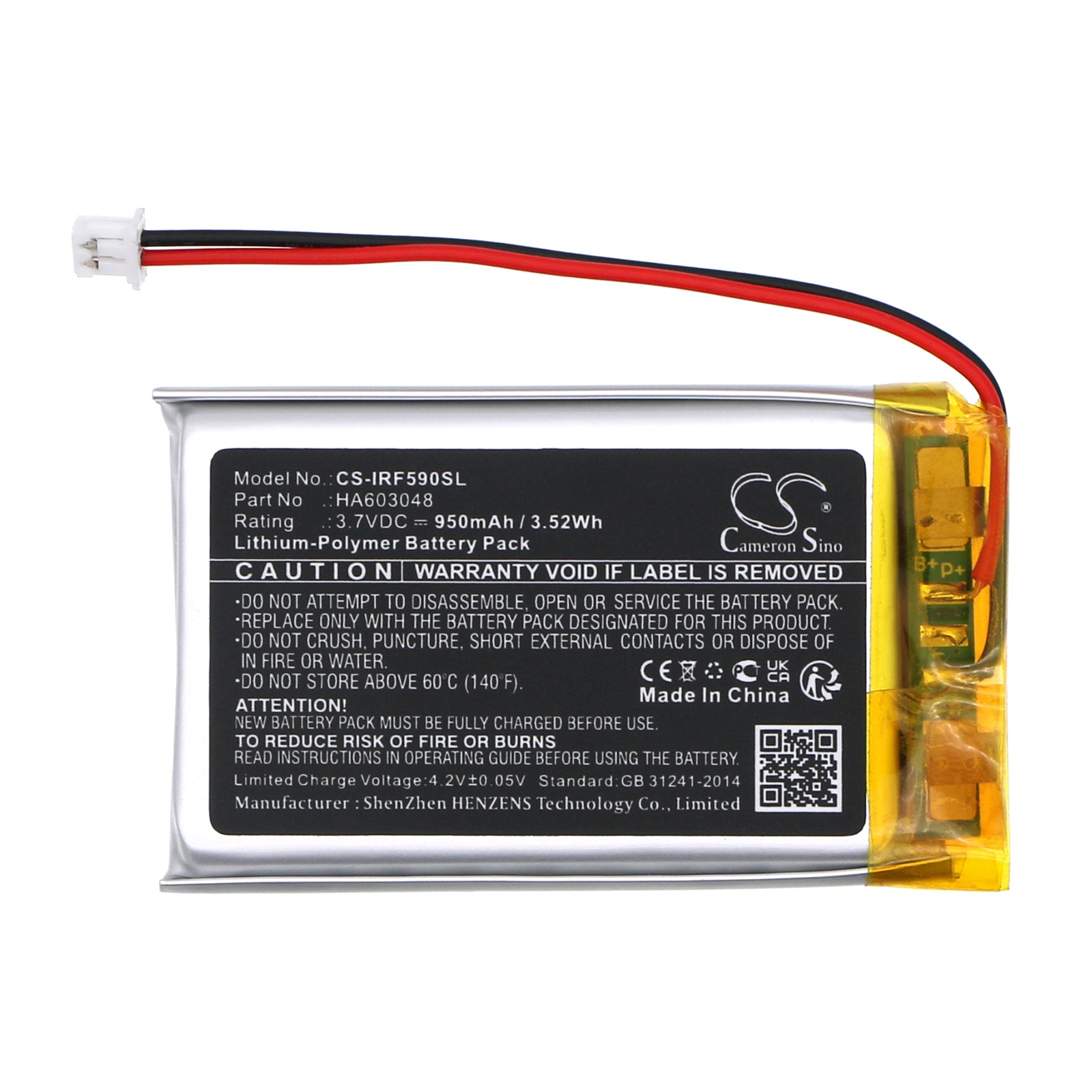 Li-Polymer, Media Player Battery fits Iriver Ipf550, Ipf595, 3.7V, 950mAh Media Player Cameron Sino Technology Limited