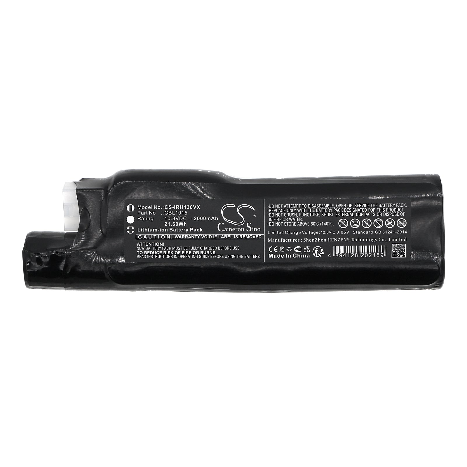 Li-ion, Vacuum Battery fits Iris Ohyama Cohc-1300g, Dkc-sldc1, 10.8V, 2000mAh Vacuum Cameron Sino Technology Limited