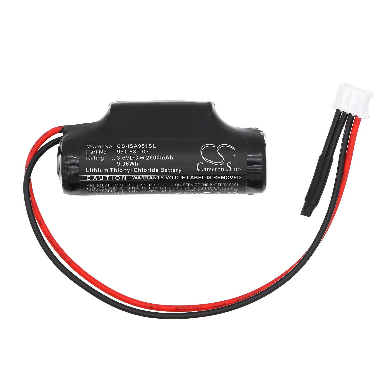 3.6V, Li-SOCl2, 2600mAh, Battery fits ITRON Sparklog 31-50-01.001, Sparklog GSM, 9.36Wh PLC Cameron Sino Technology Limited