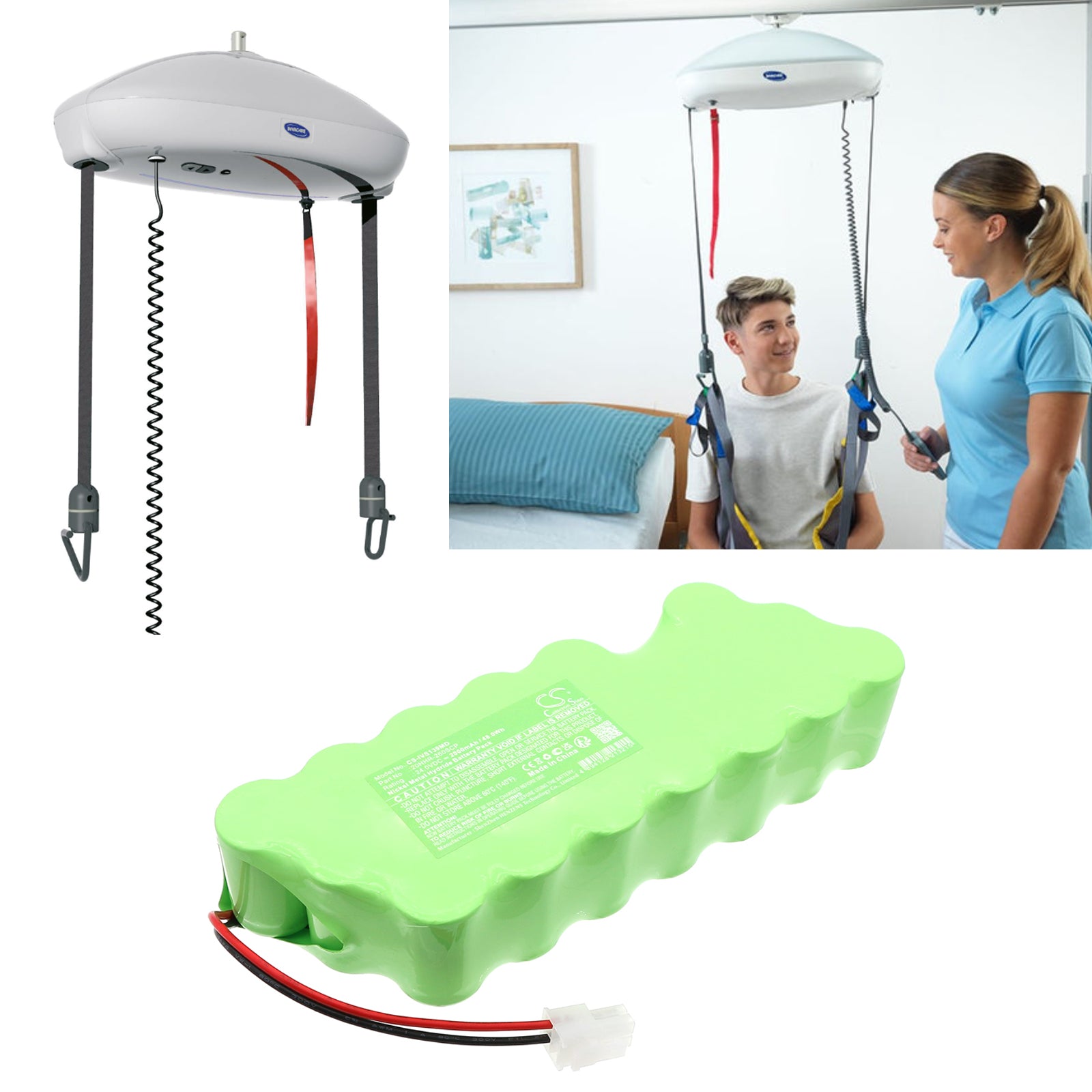 24V, Ni-MH, 2000mAh, Battery fits Invacare lifter Robin type 1493139, 48Wh Medical Cameron Sino Technology Limited