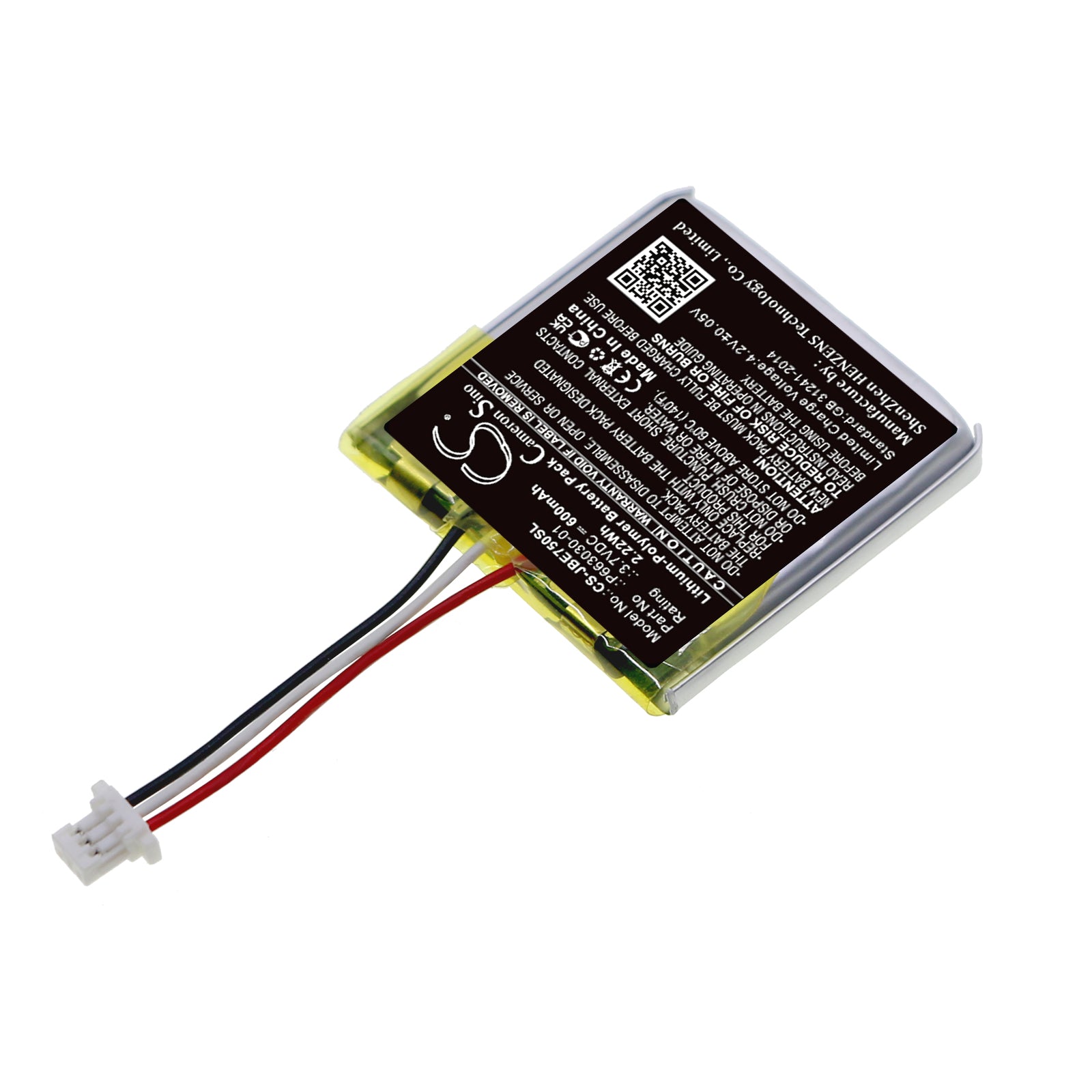 Li-Polymer, Wireless Headset Battery fits Jbl Everest 750, 3.7V, 600mAh Wireless Headset Cameron Sino Technology Limited
