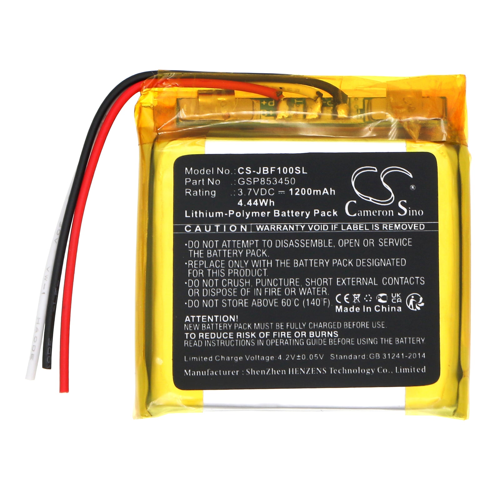 Li-Polymer, Wireless Headset Battery fits Jbl Free, Free Truly, 3.7V, 1200mAh Wireless Headset Cameron Sino Technology Limited