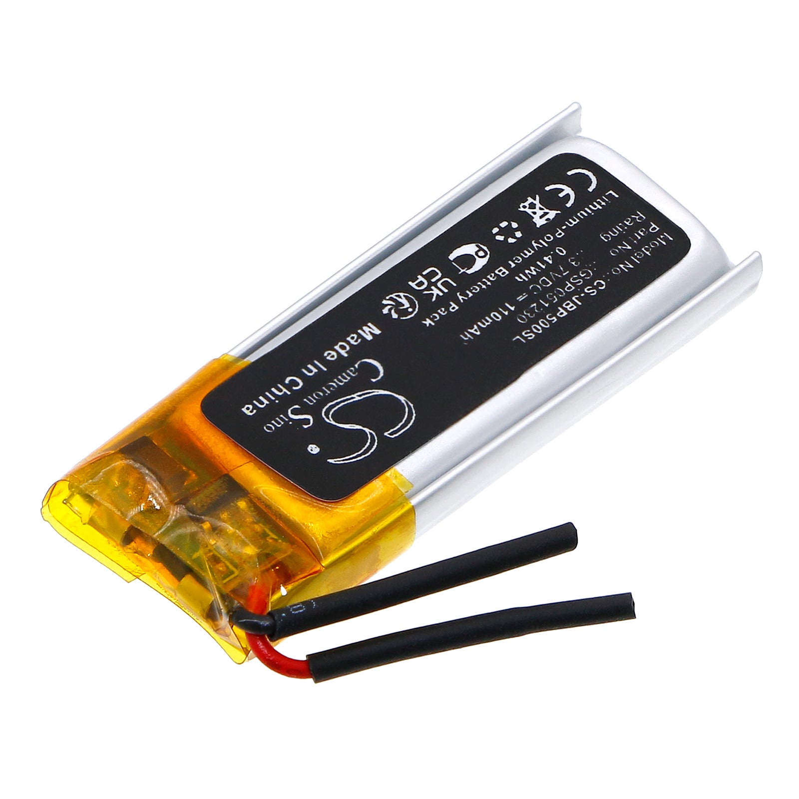 Li-Polymer, Wireless Headset Battery fits Jbl Inspire 500, 3.7V, 110mAh Wireless Headset Cameron Sino Technology Limited