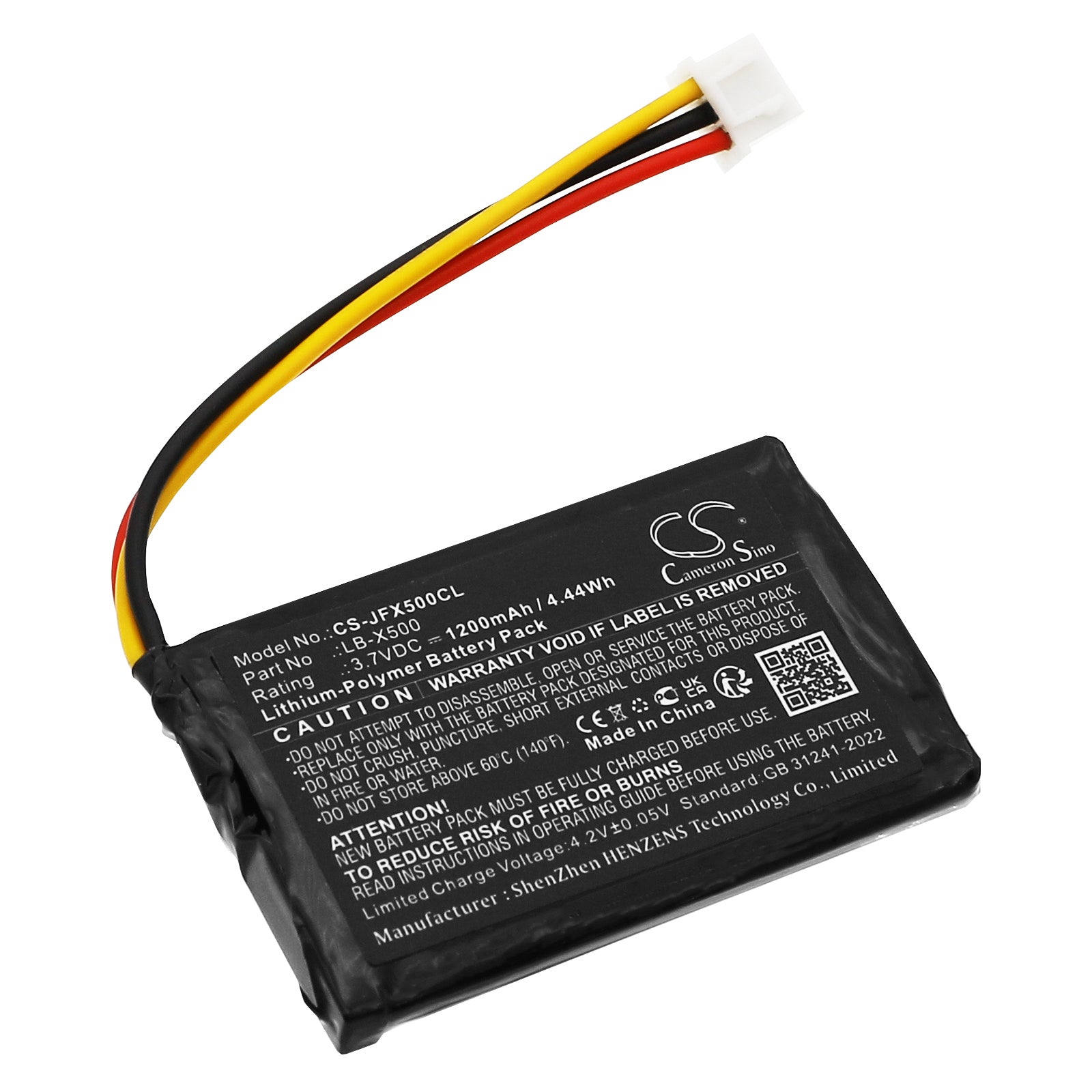 3.7V, Li-Polymer, 1200mAh, Battery fits Jetfon X500, 4.44Wh Cordless Phone Cameron Sino Technology Limited