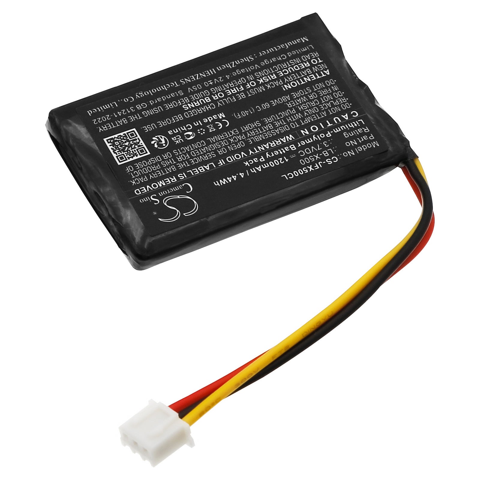 3.7V, Li-Polymer, 1200mAh, Battery fits Jetfon X500, 4.44Wh Cordless Phone Cameron Sino Technology Limited