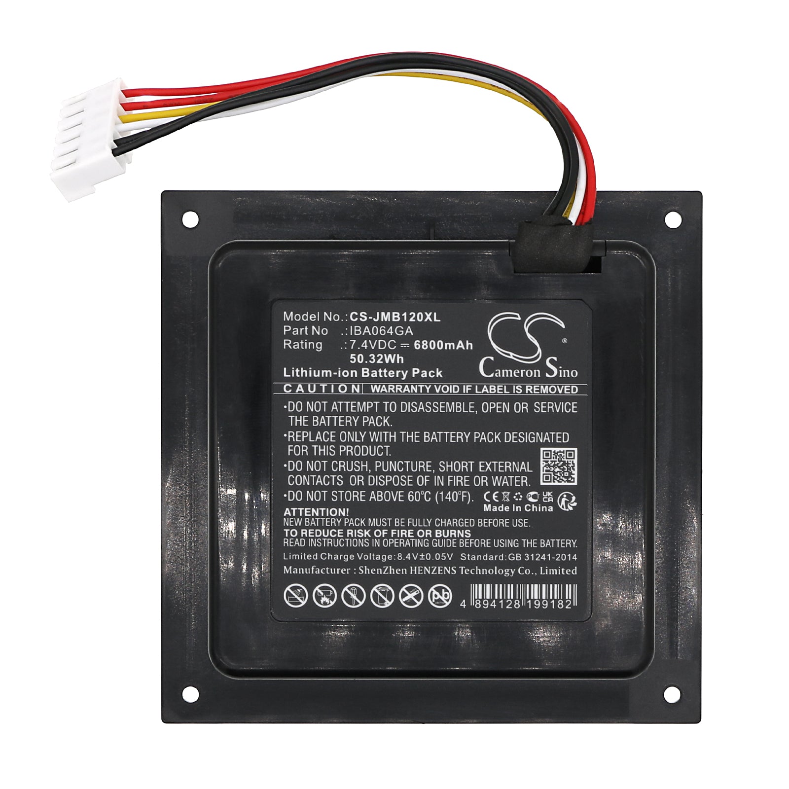Li-ion, Speaker Battery fits Jbl Partybox 110, 7.4V, 6800mAh Speaker Cameron Sino Technology Limited