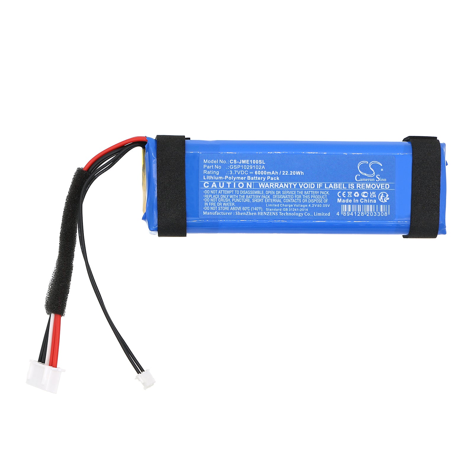 Li-Polymer, Speaker Battery fits Jbl Charge Essential, Charge Essential 1, 3.7V, 6000mAh Speaker Cameron Sino Technology Limited