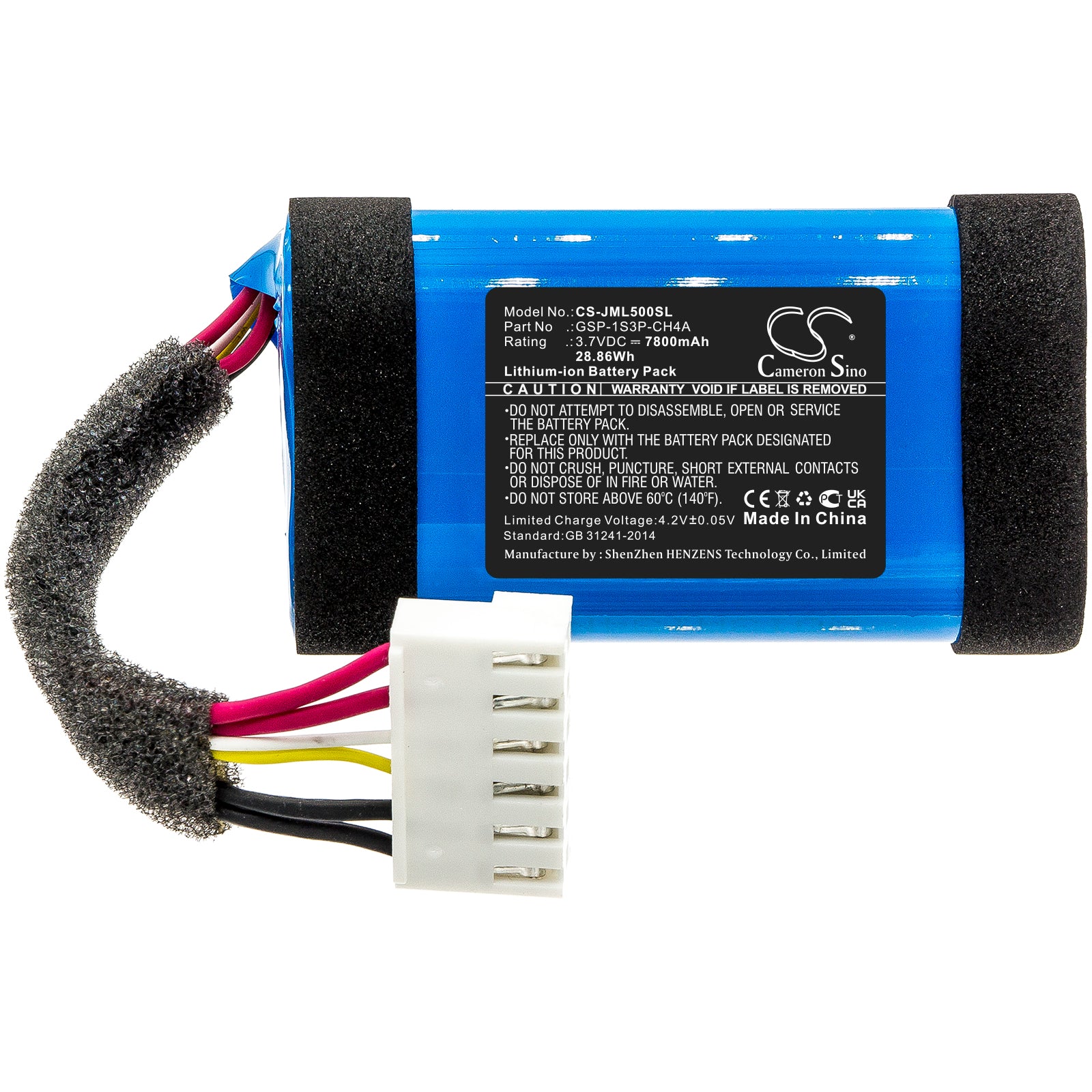 Li-ion, Speaker Battery fits Jbl Charge 4 ( Gsp-1s3p-ch4a Only), Charge 5, 3.7V, 7800mAh Speaker Cameron Sino Technology Limited